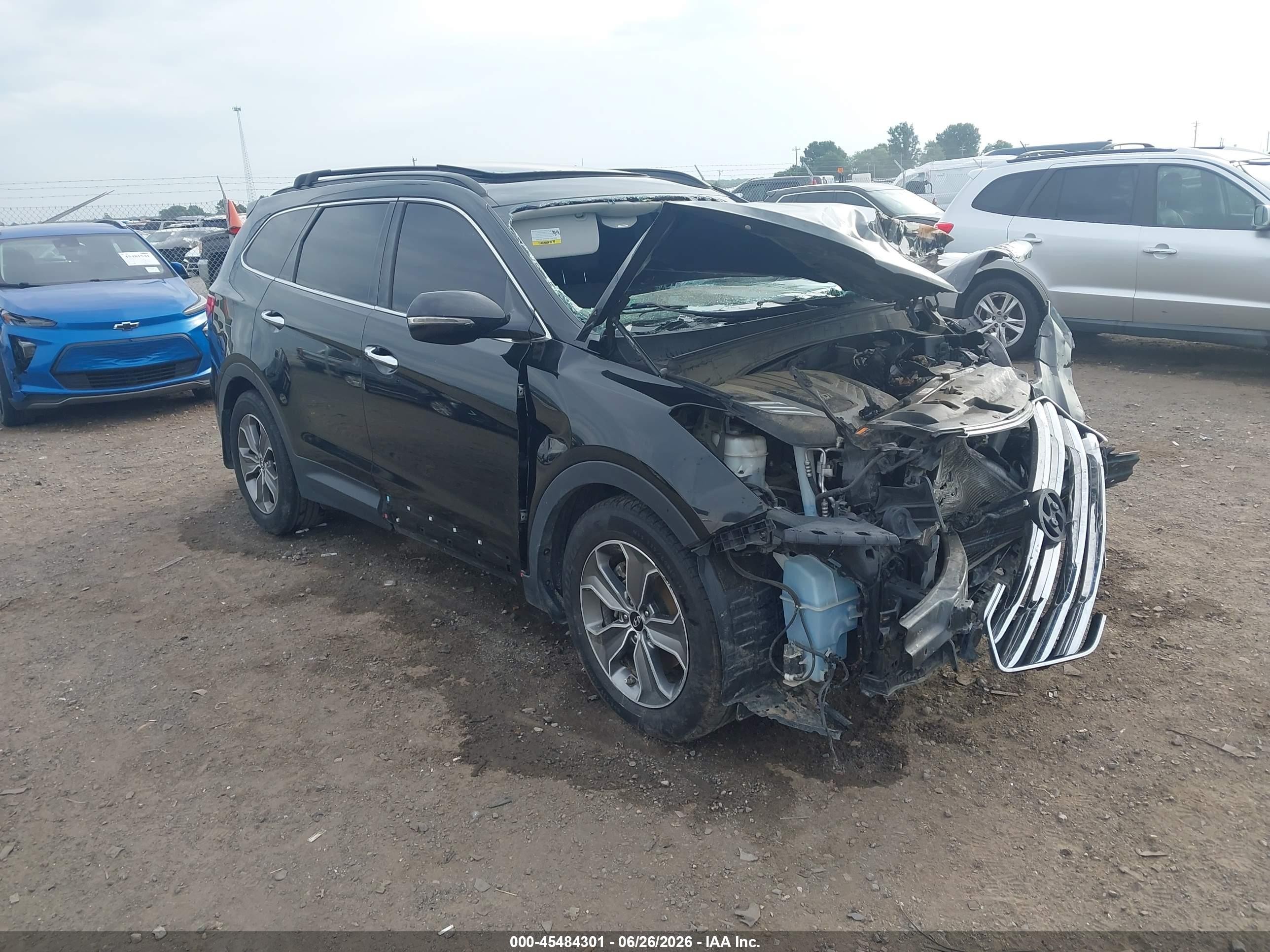 2014 Hyundai Santa Fe Gls Black vin: KM8SN4HF8EU058475