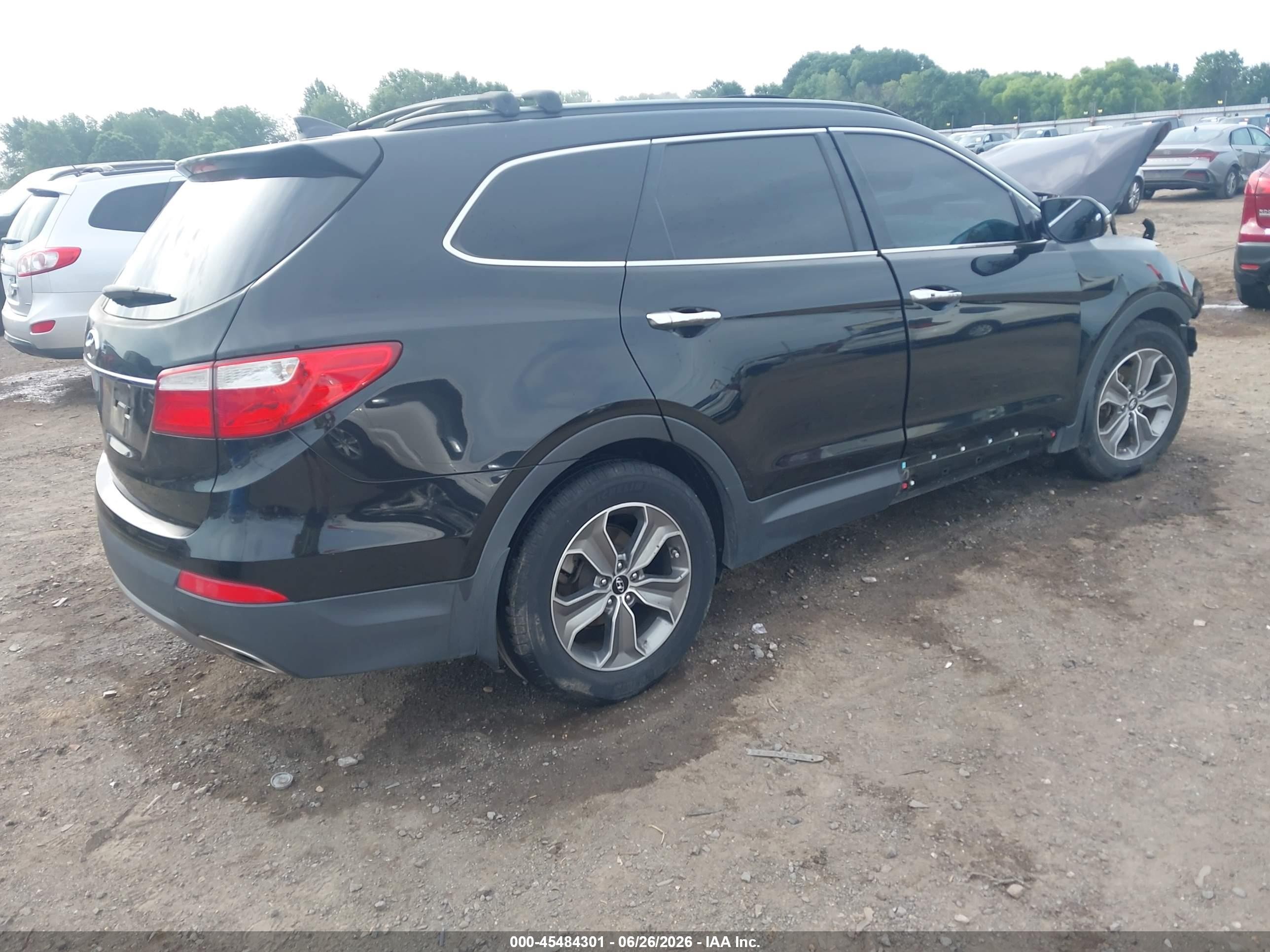 2014 Hyundai Santa Fe Gls Black vin: KM8SN4HF8EU058475