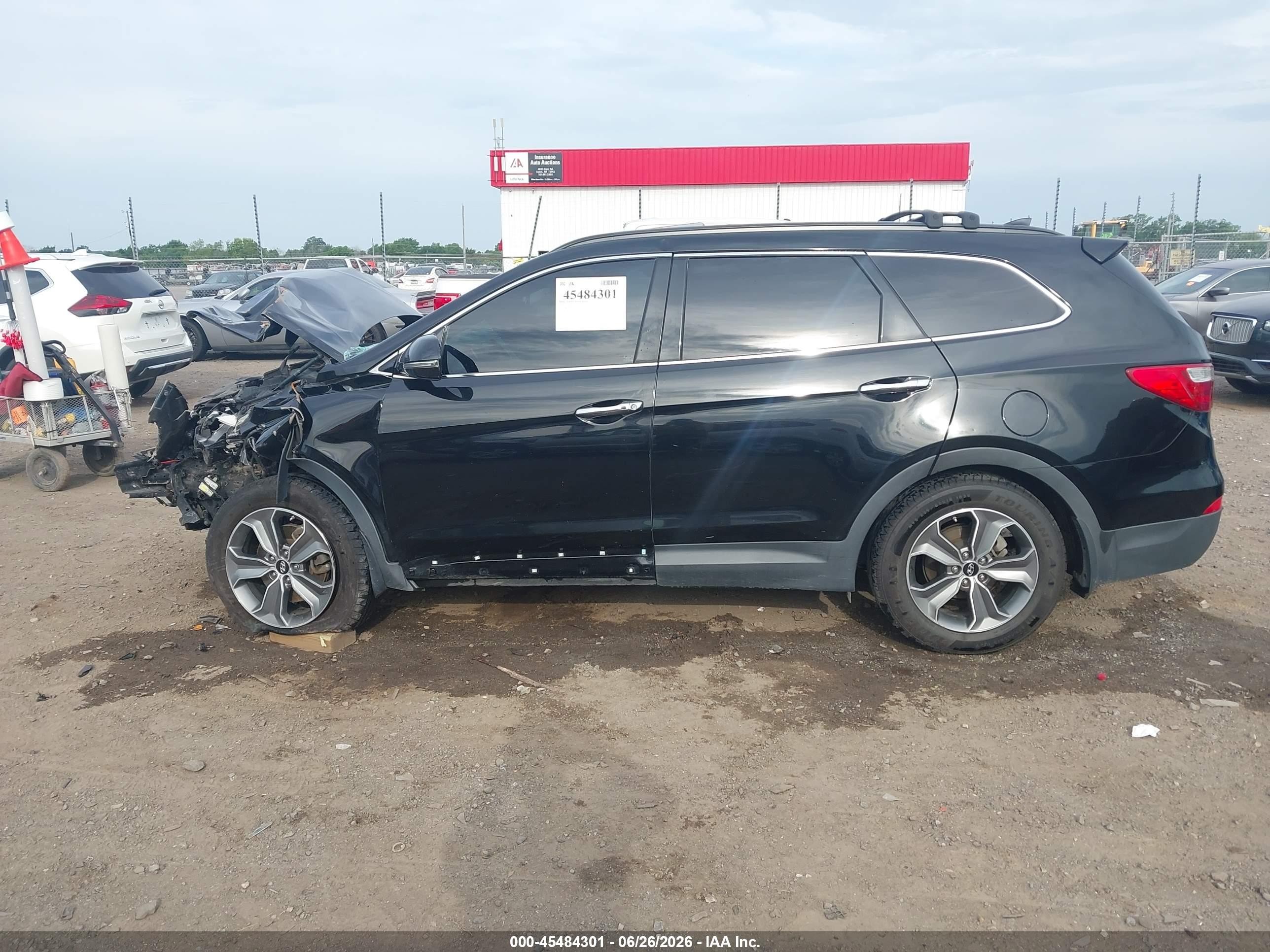 2014 Hyundai Santa Fe Gls Black vin: KM8SN4HF8EU058475