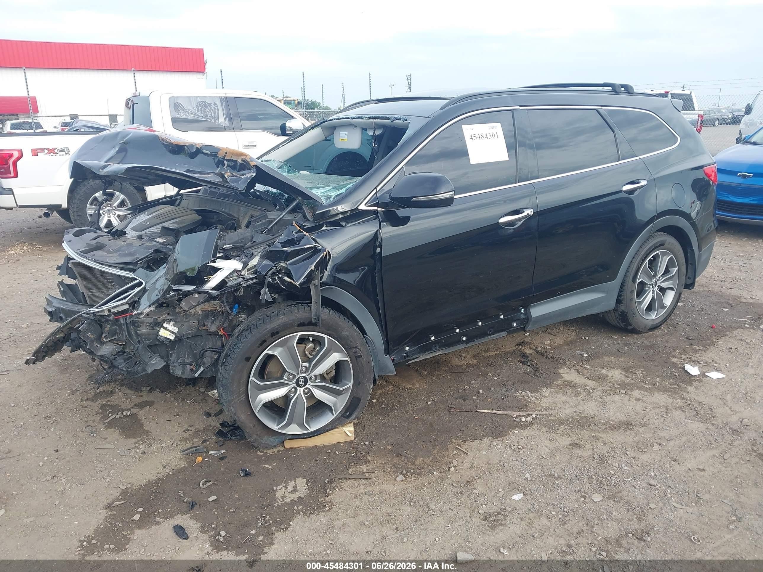 2014 Hyundai Santa Fe Gls Black vin: KM8SN4HF8EU058475