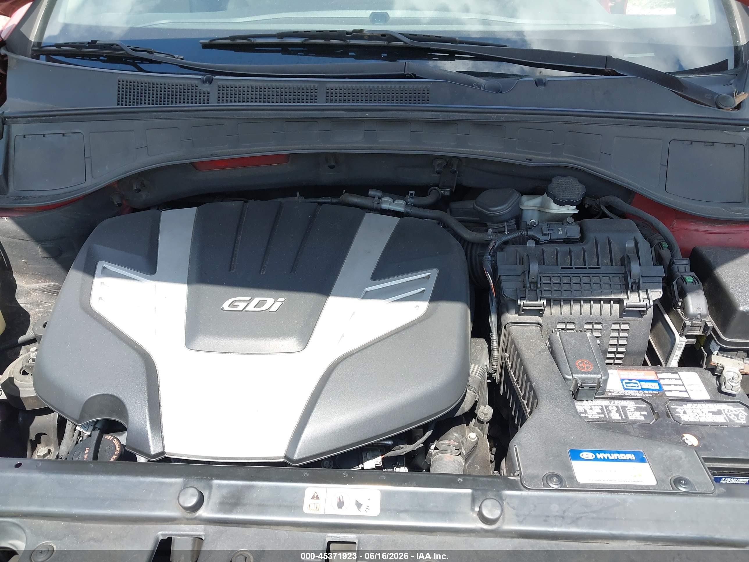 2013 Hyundai Santa Fe Gls Красный vin: KM8SN4HF9DU026472