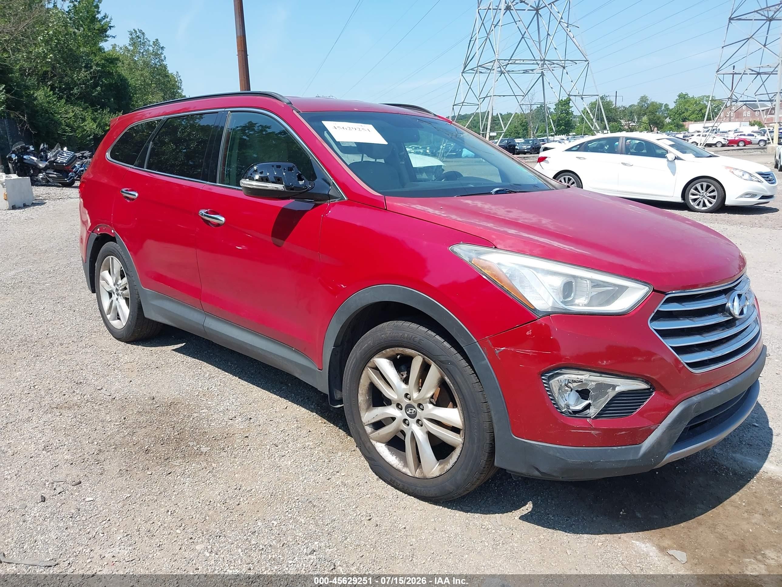 2015 Hyundai Santa Fe Limited Red vin: KM8SN4HF9FU106793