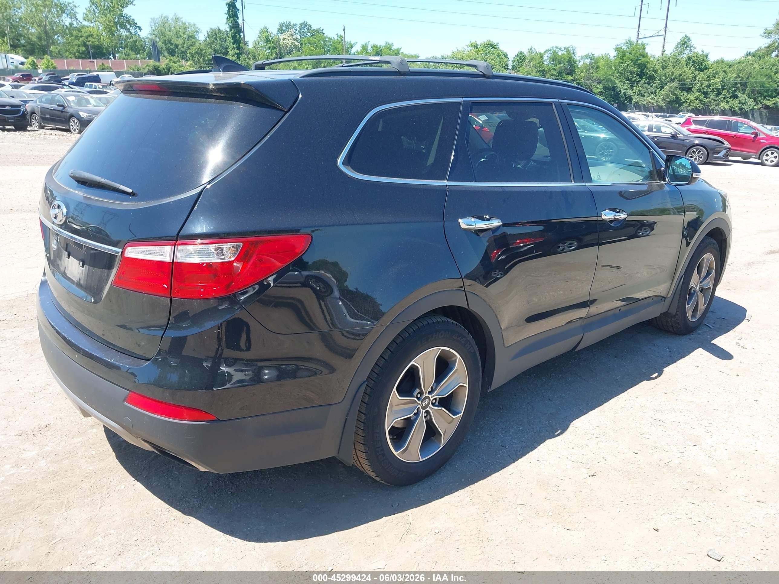 2014 Hyundai Santa Fe Gls Black vin: KM8SN4HFXEU066299