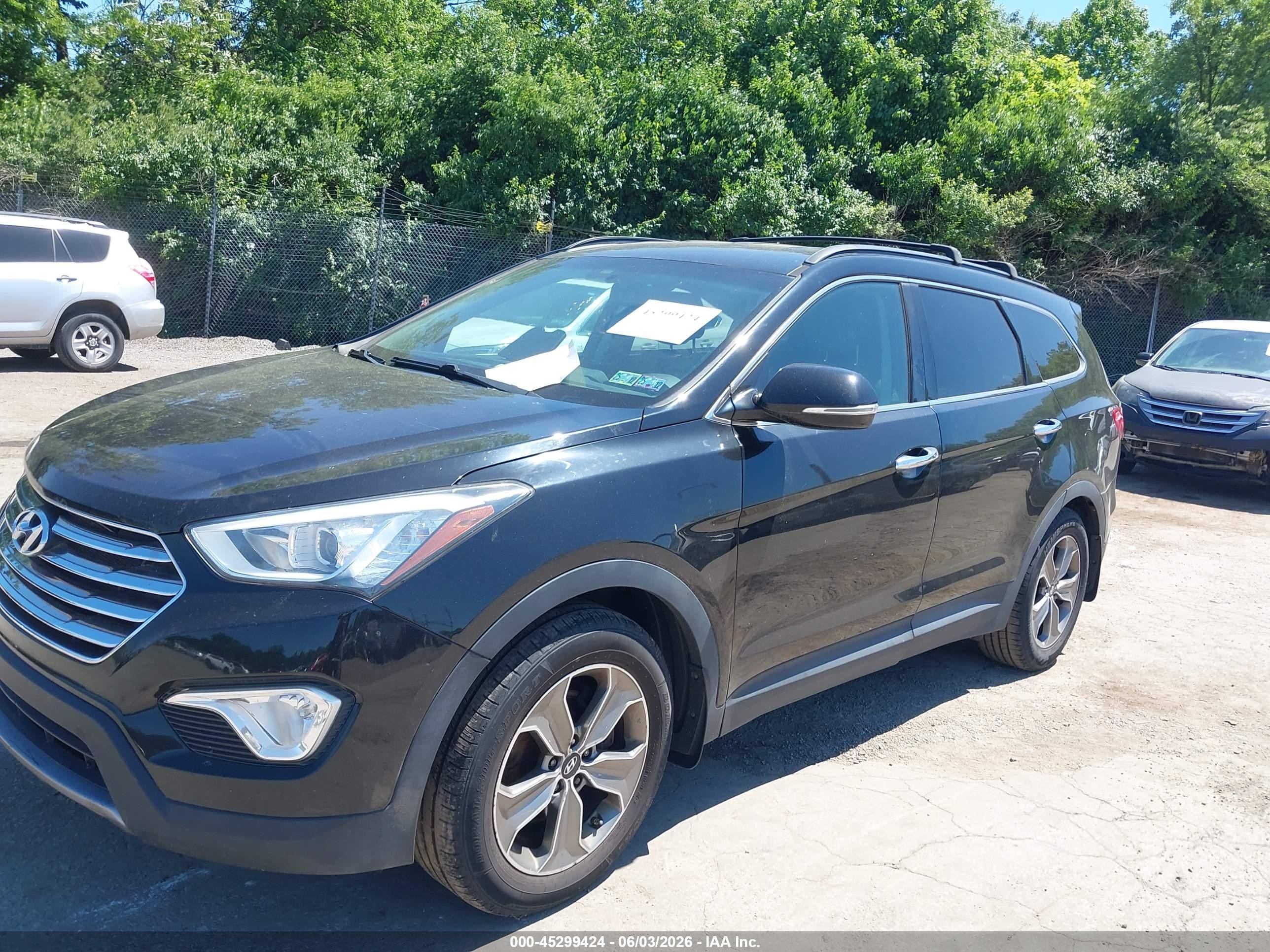 2014 Hyundai Santa Fe Gls Black vin: KM8SN4HFXEU066299