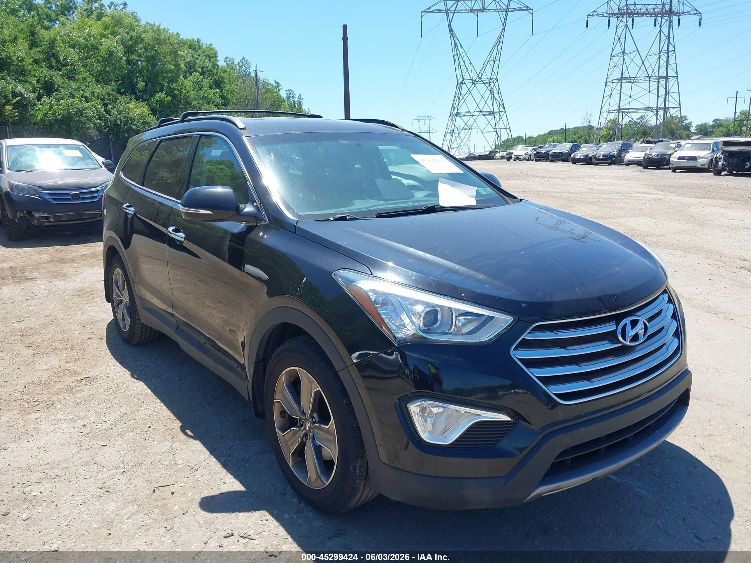 2014 Hyundai Santa Fe Gls Black vin: KM8SN4HFXEU066299
