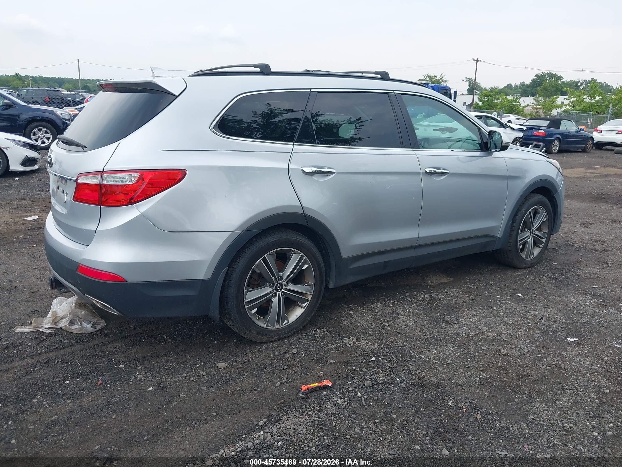 2014 Hyundai Santa Fe Gls Серебряный vin: KM8SN4HFXEU074743