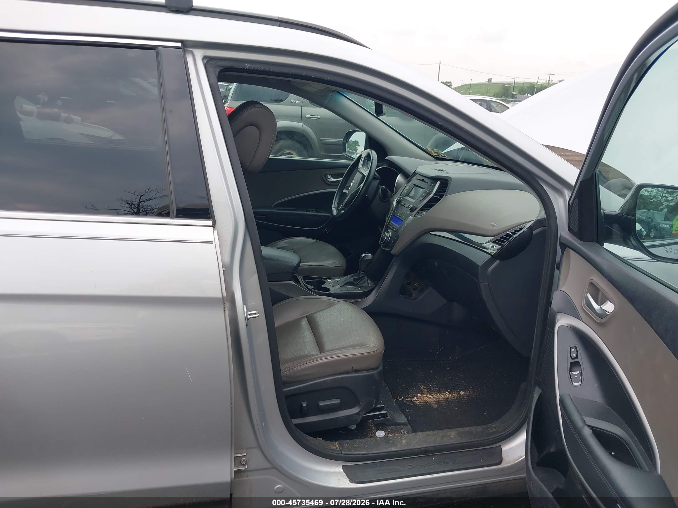 2014 Hyundai Santa Fe Gls Серебряный vin: KM8SN4HFXEU074743