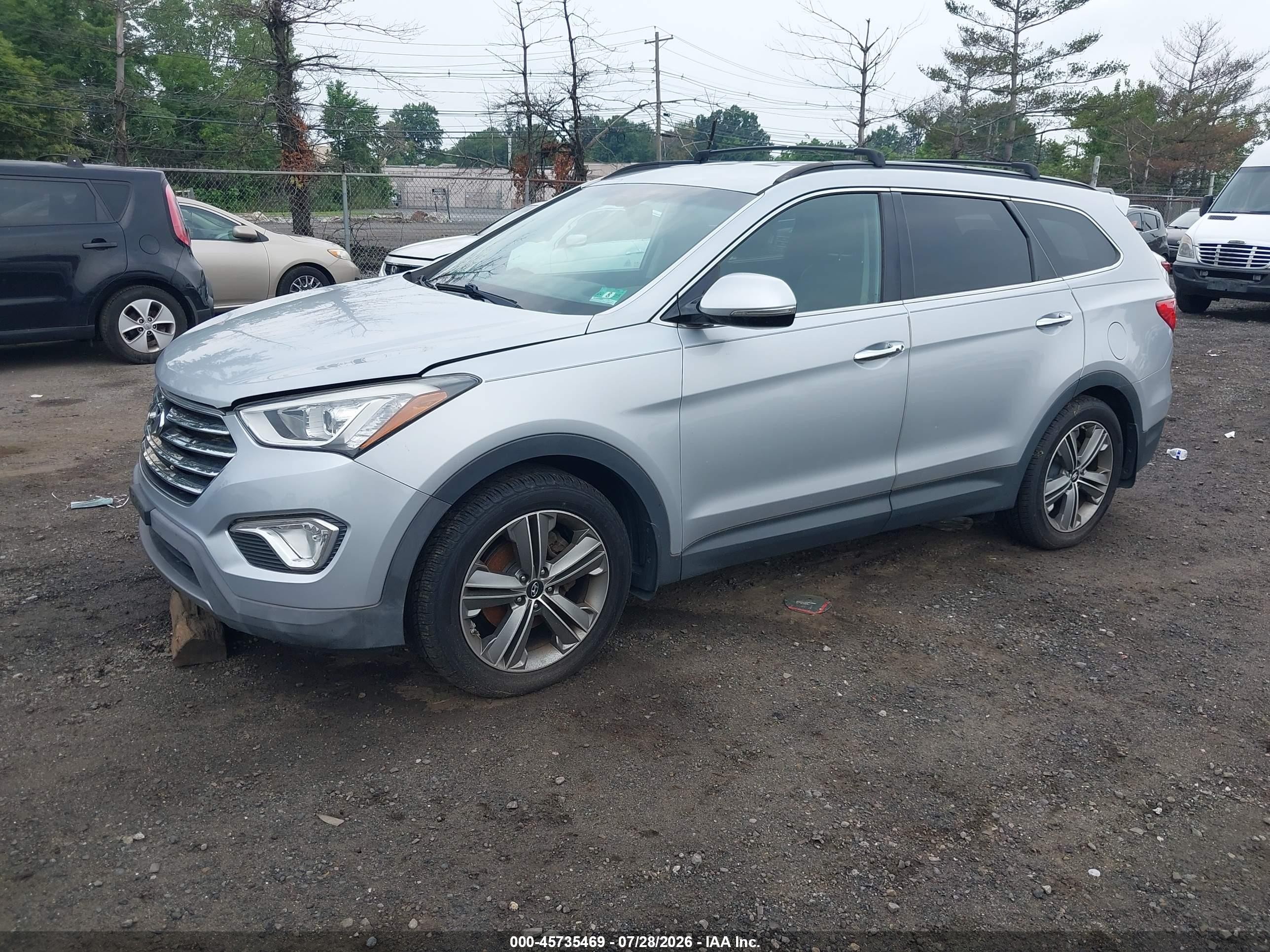 2014 Hyundai Santa Fe Gls Серебряный vin: KM8SN4HFXEU074743