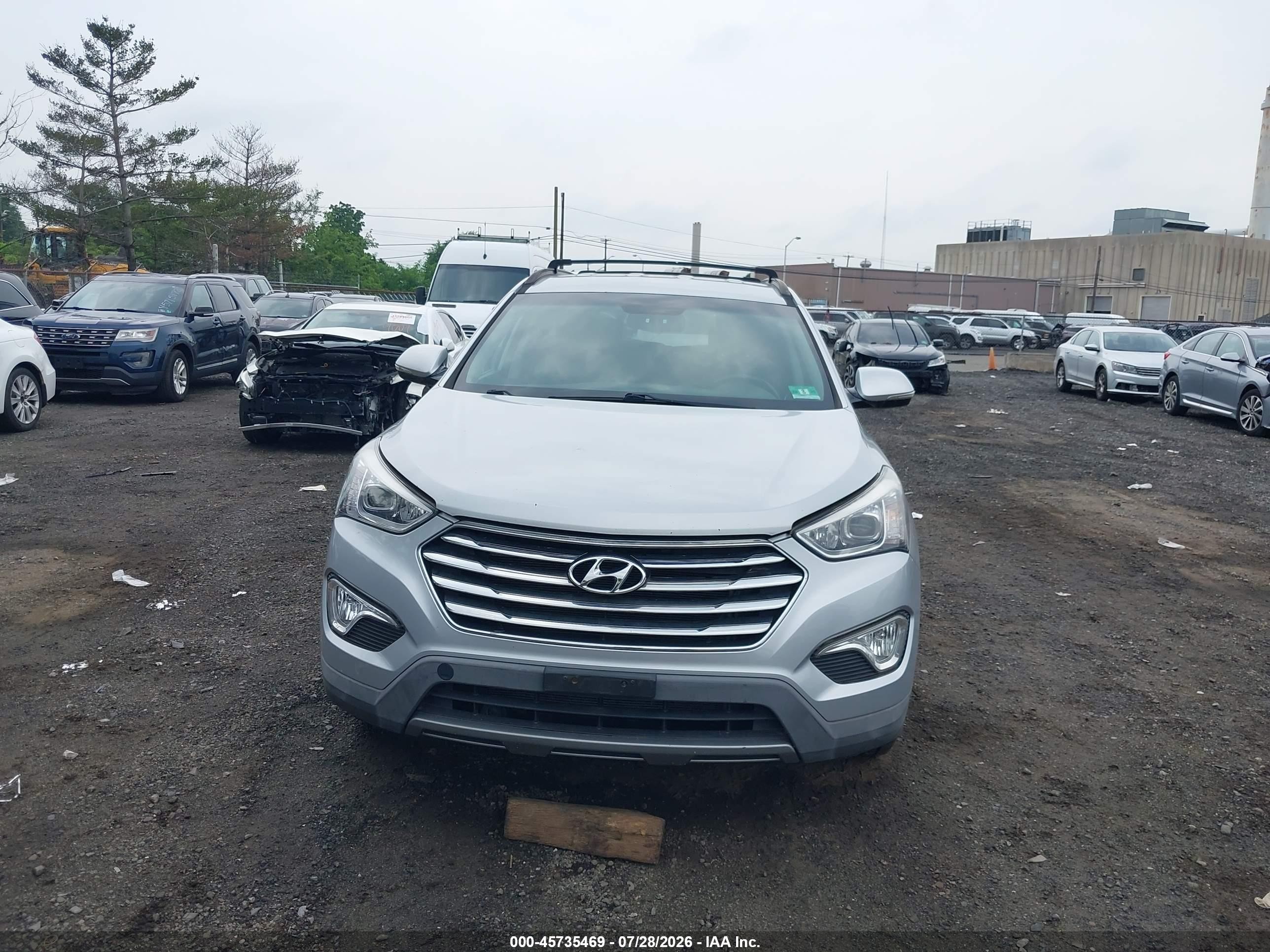 2014 Hyundai Santa Fe Gls Серебряный vin: KM8SN4HFXEU074743
