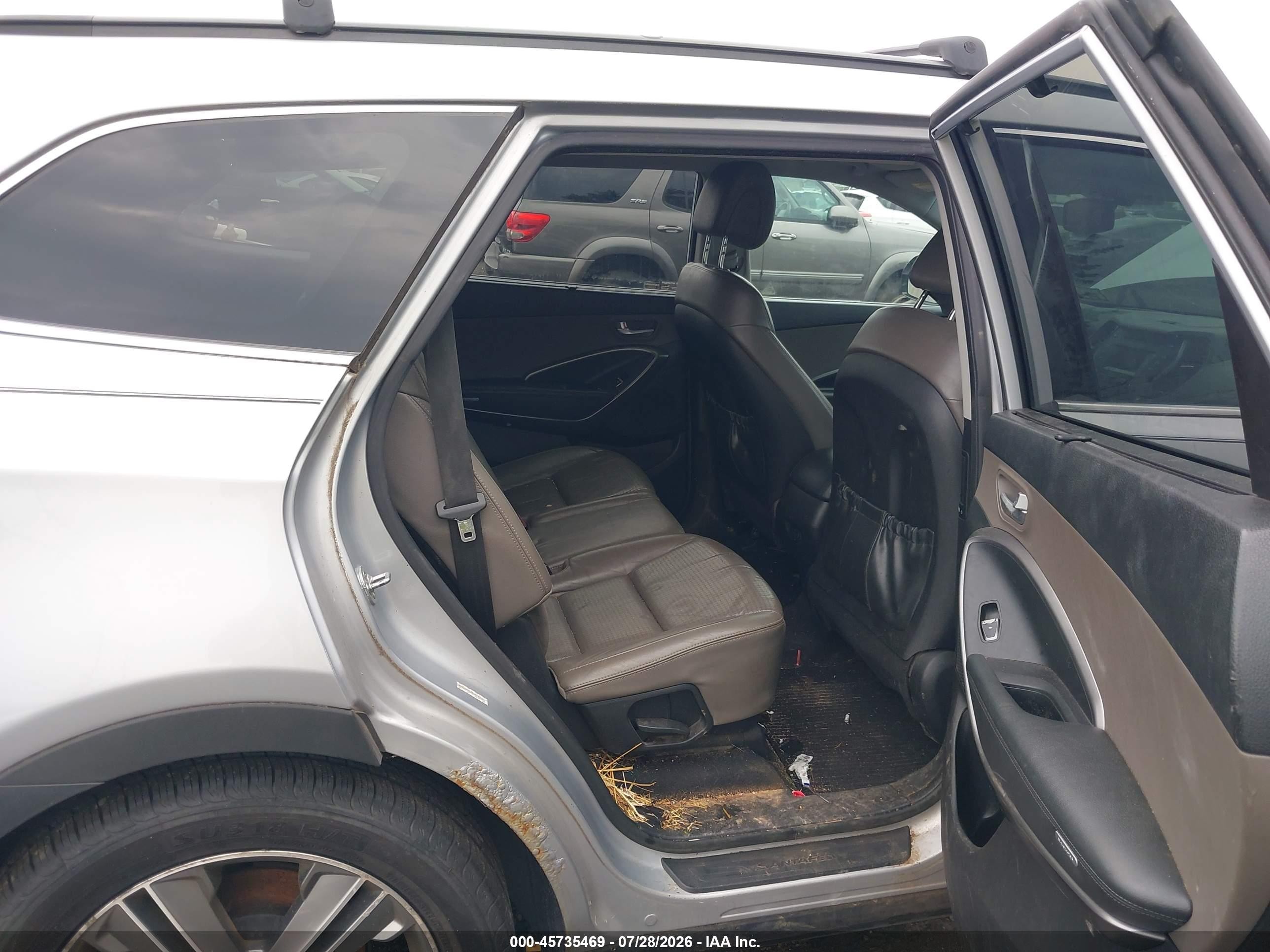 2014 Hyundai Santa Fe Gls Серебряный vin: KM8SN4HFXEU074743