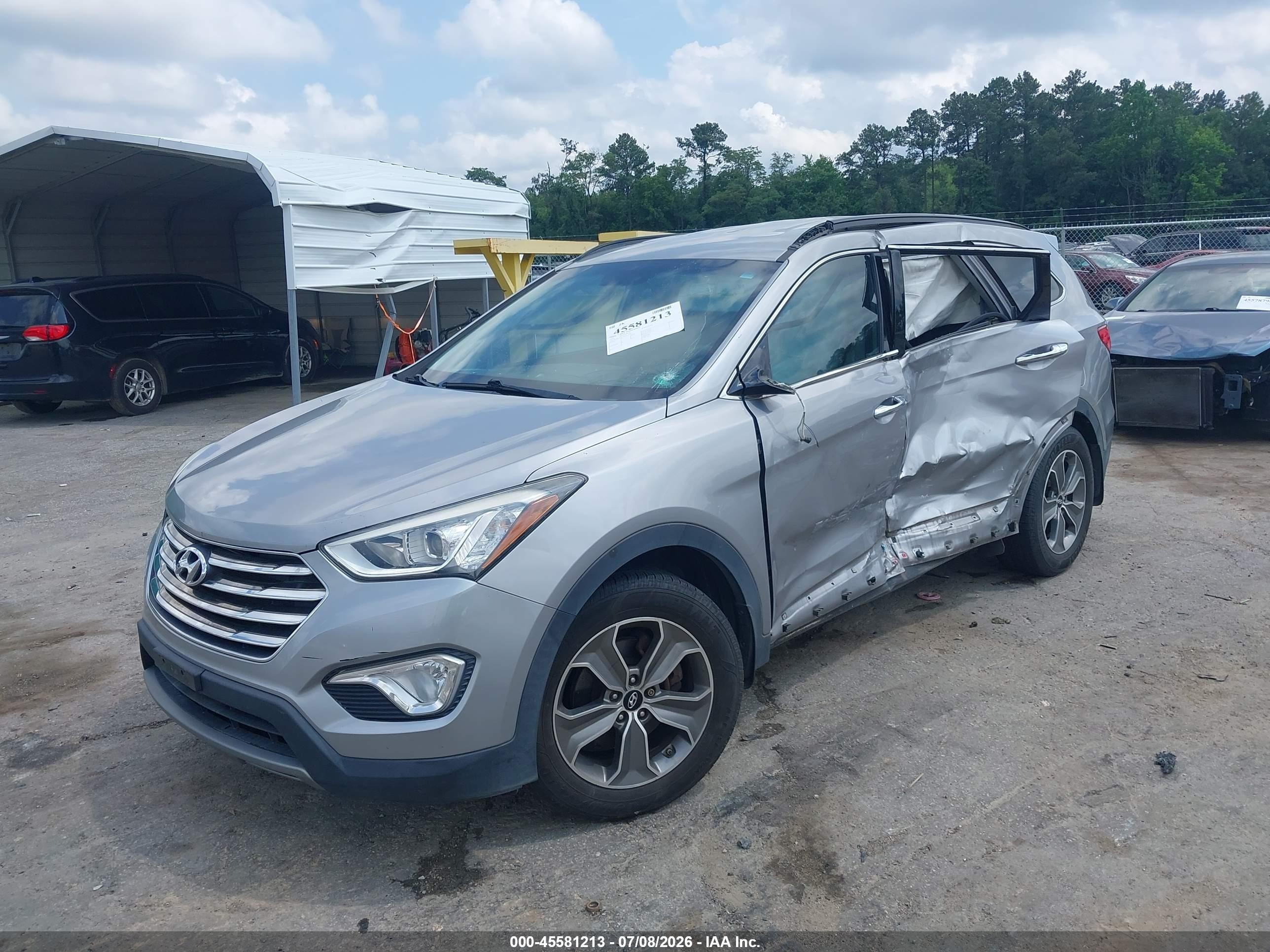 2013 Hyundai Santa Fe Gls Silver vin: KM8SNDHF0DU012928