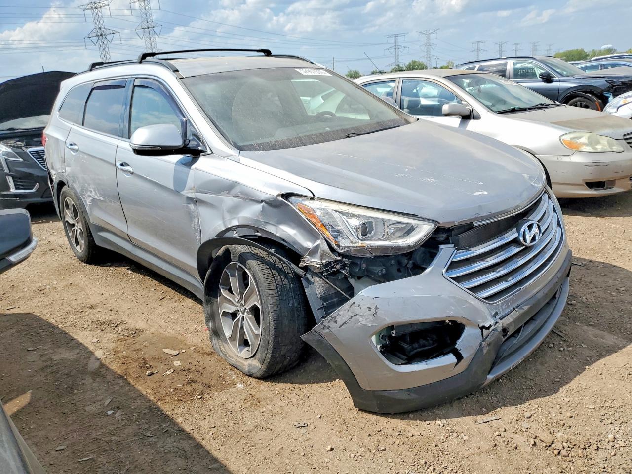 2013 Hyundai Santa Fe Серый vin: KM8SNDHF1DU014008