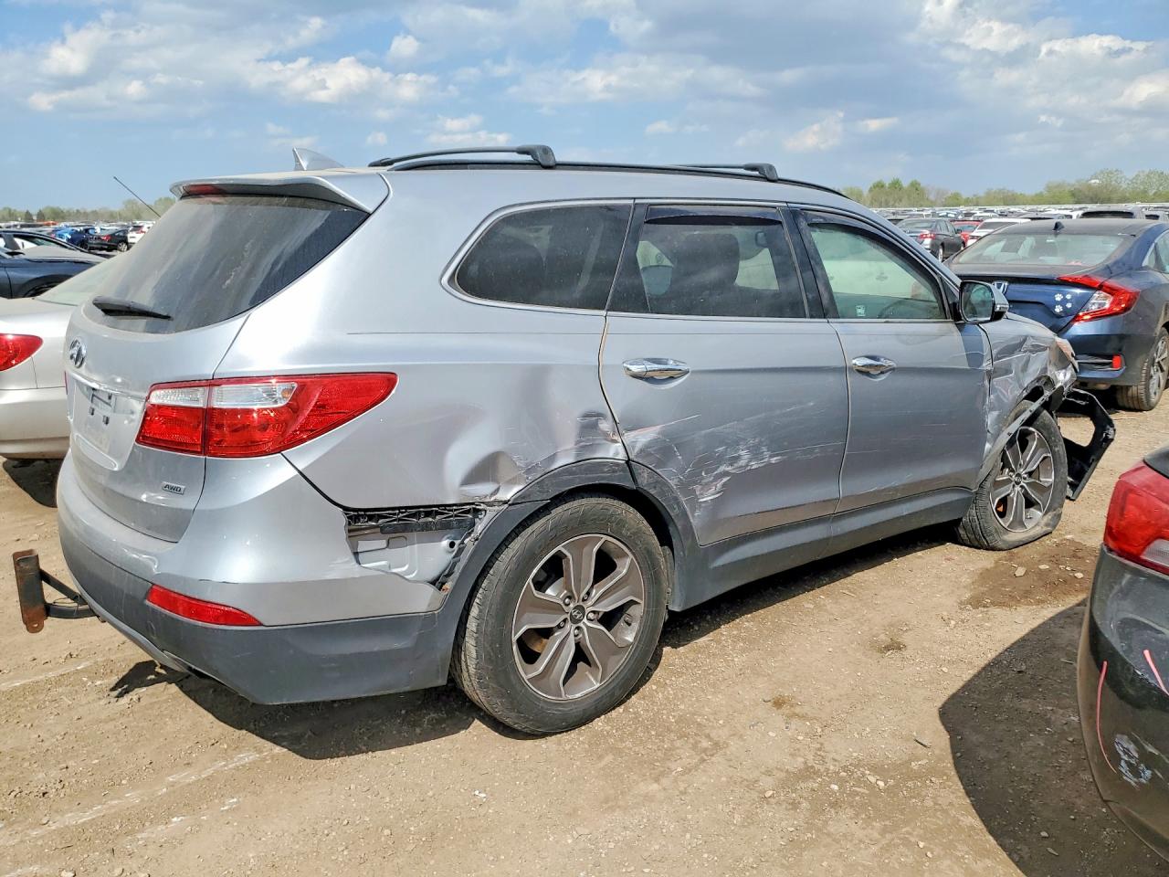 2013 Hyundai Santa Fe Серый vin: KM8SNDHF1DU014008