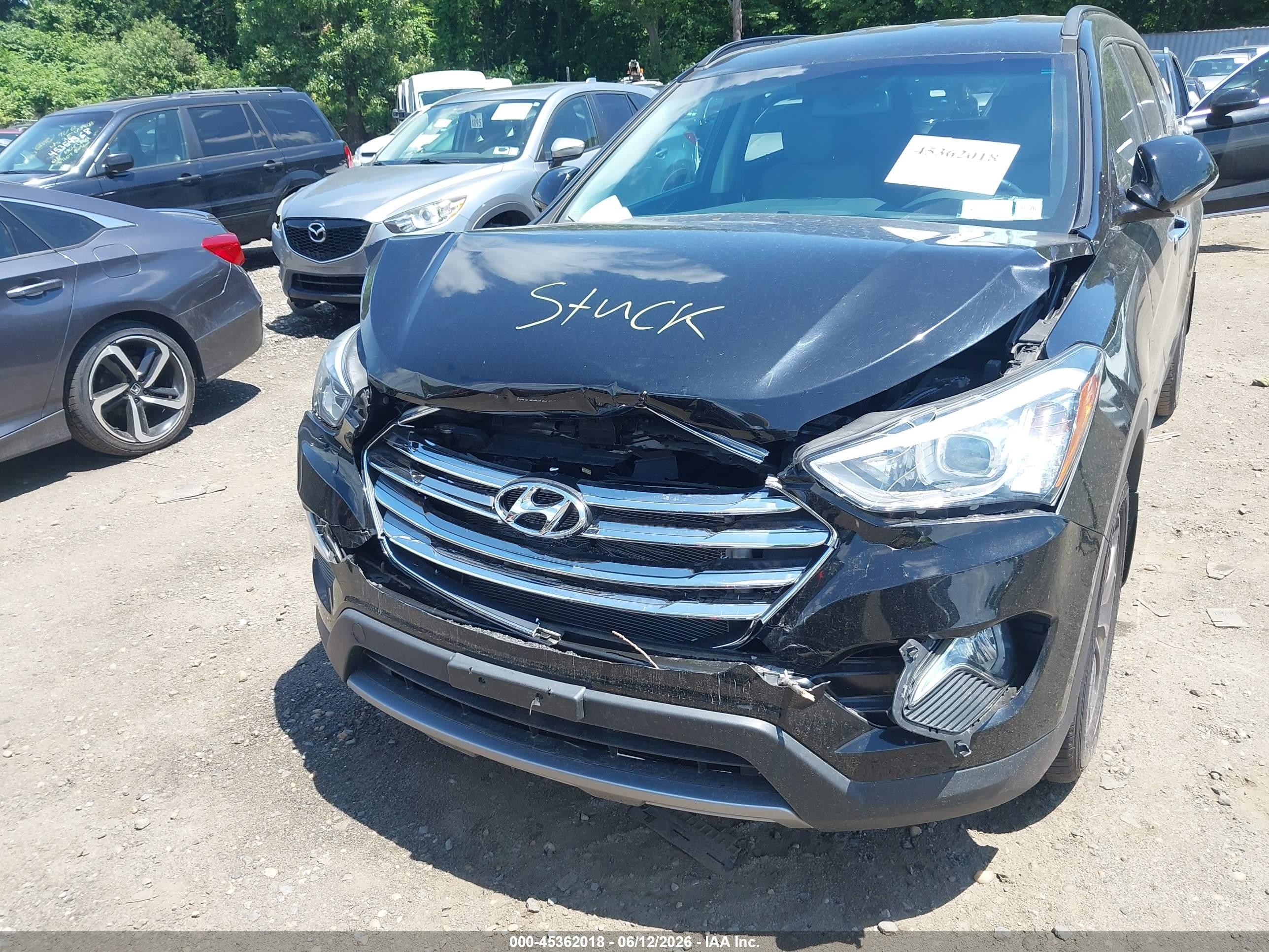 2014 Hyundai Santa Fe Gls Black vin: KM8SNDHF1EU064697