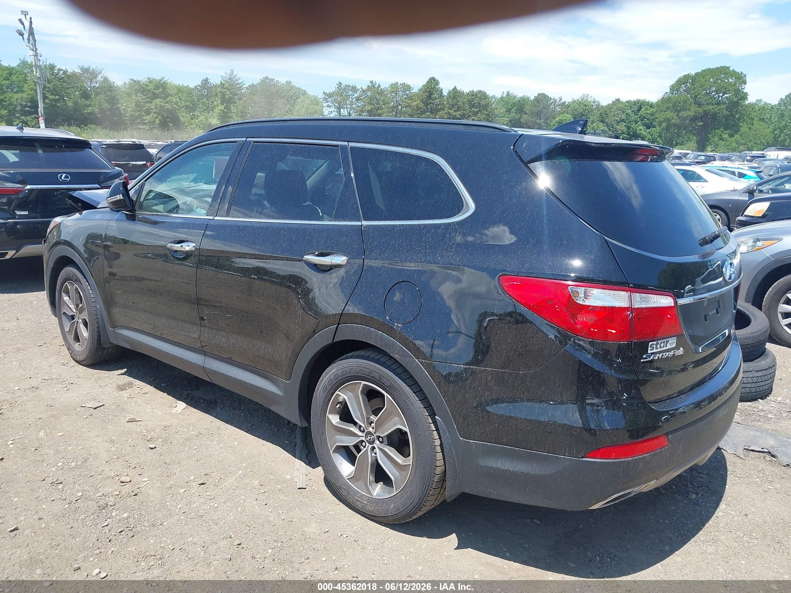 2014 Hyundai Santa Fe Gls Black vin: KM8SNDHF1EU064697