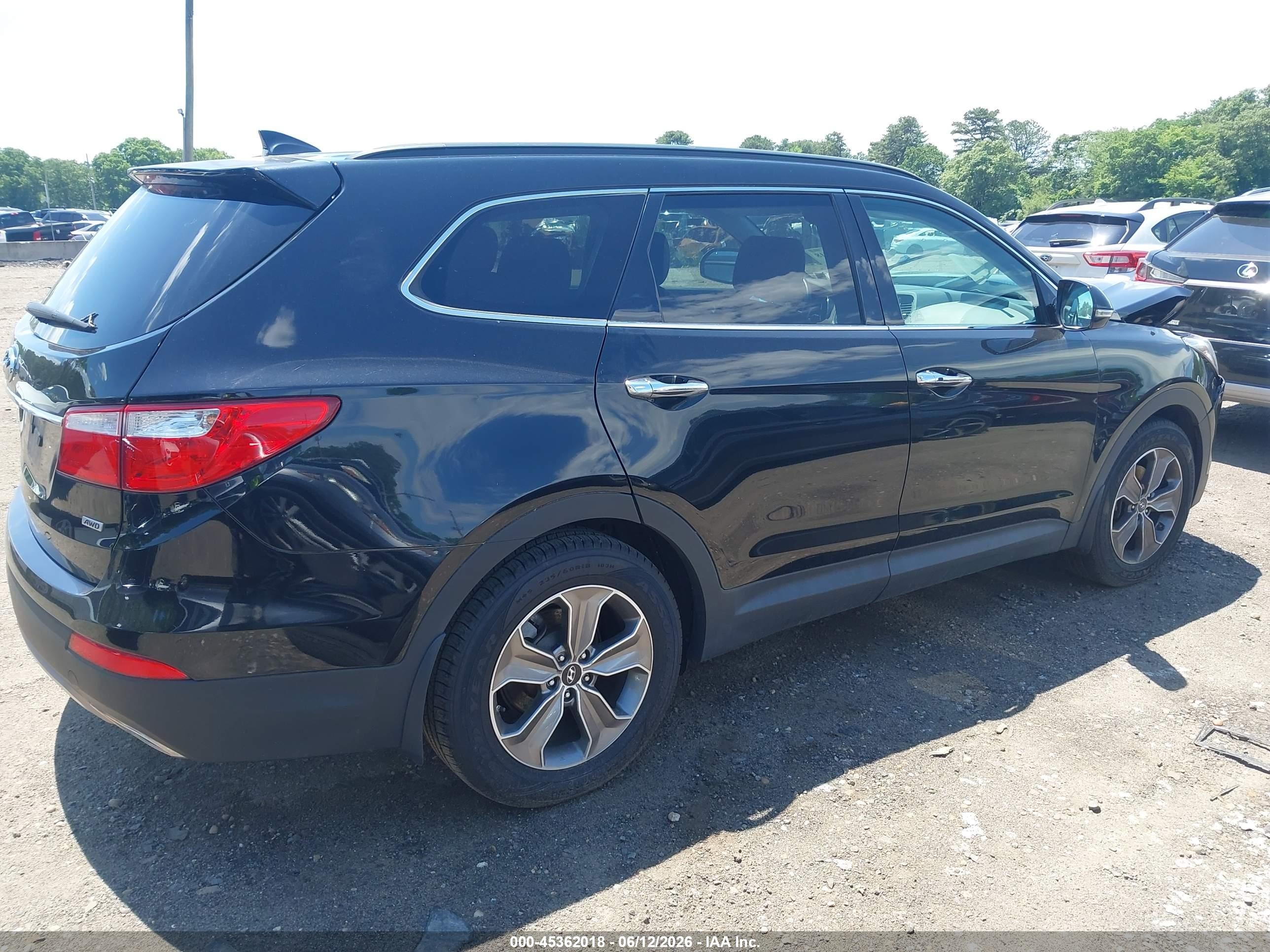 2014 Hyundai Santa Fe Gls Black vin: KM8SNDHF1EU064697