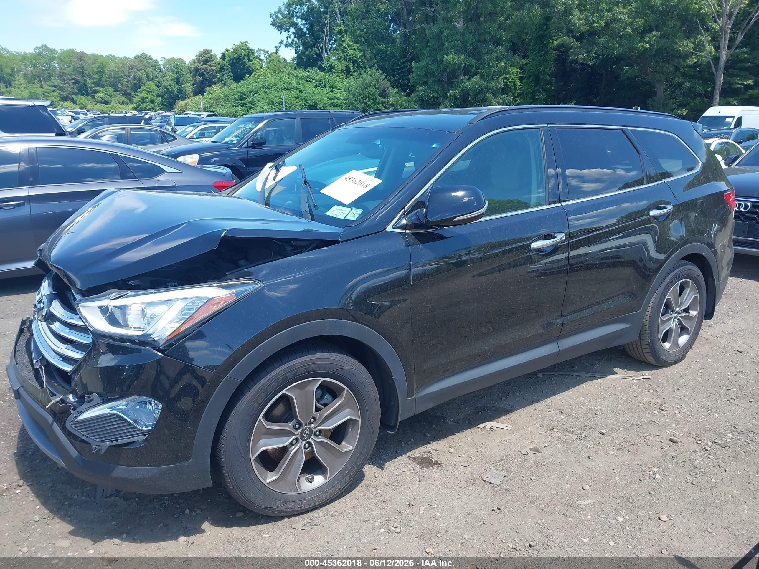 2014 Hyundai Santa Fe Gls Black vin: KM8SNDHF1EU064697