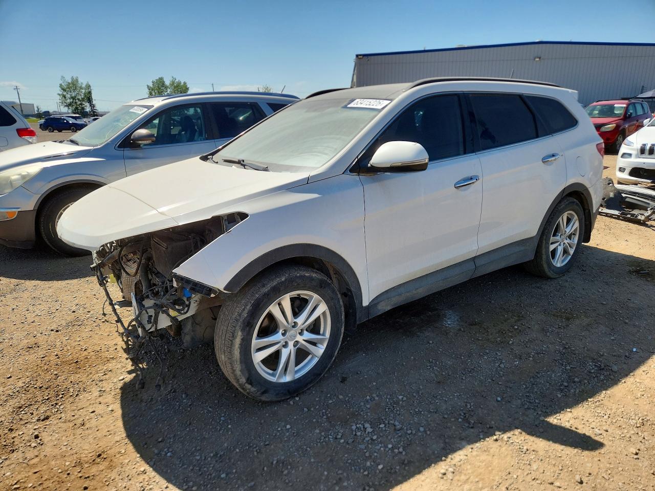 2015 Hyundai Santa Fe Gls White vin: KM8SNDHF2FU126481