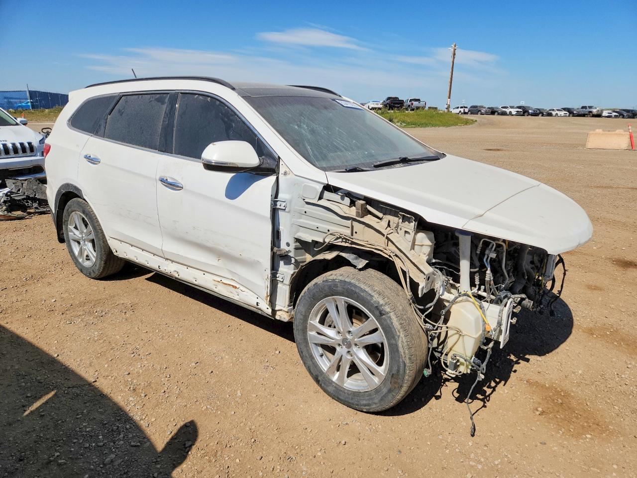 2015 Hyundai Santa Fe Gls White vin: KM8SNDHF2FU126481