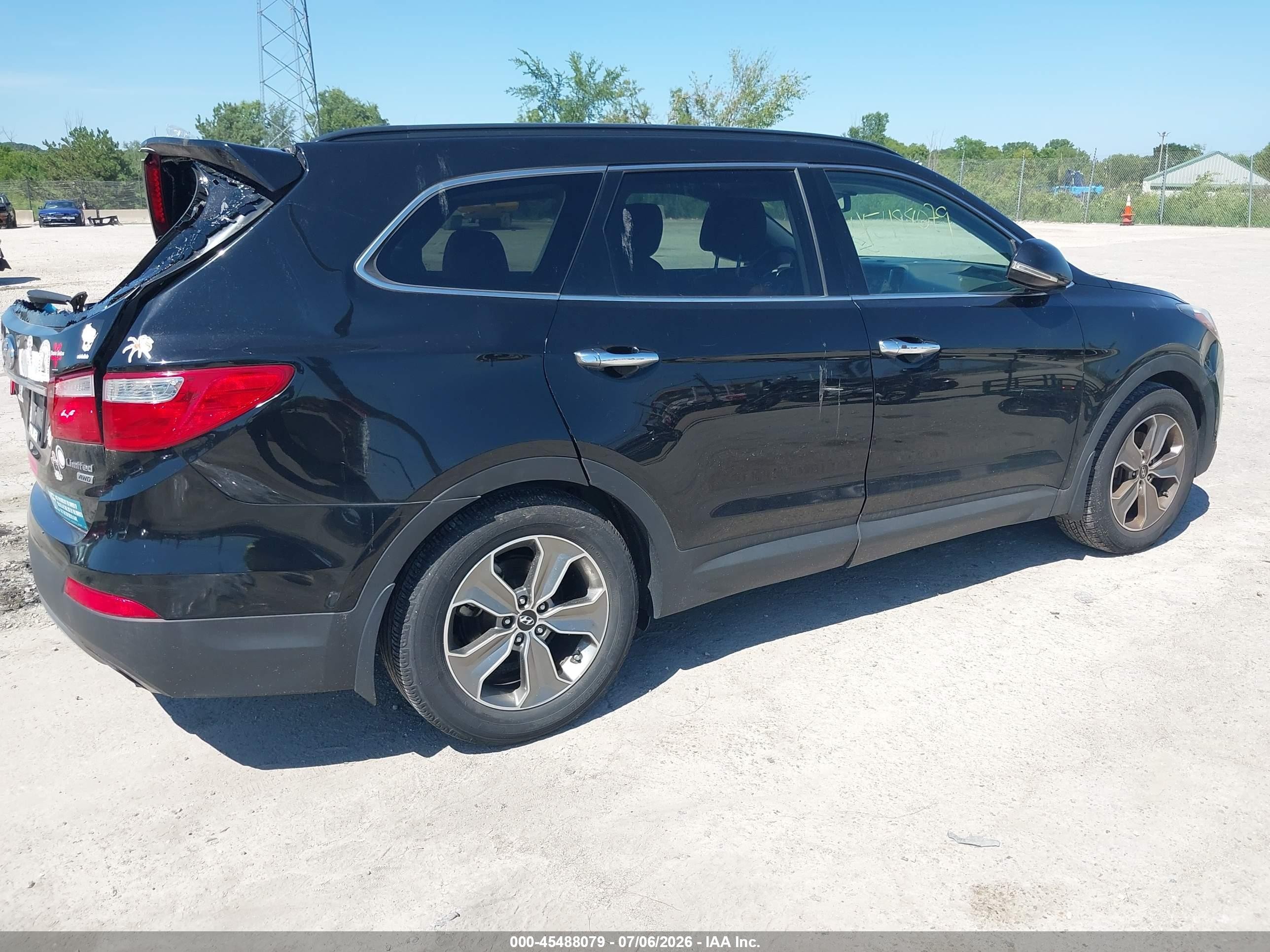2014 Hyundai Santa Fe Limited Black vin: KM8SNDHF3EU042278