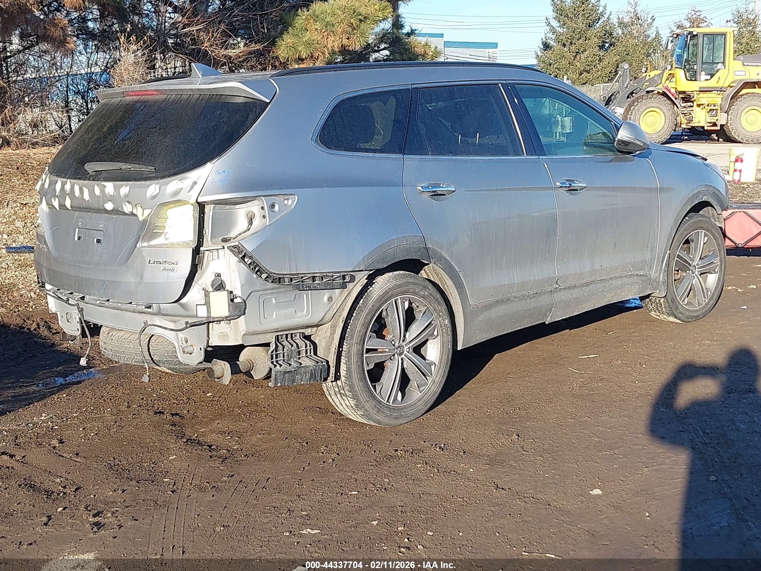 2014 Hyundai Santa Fe Limited Серый vin: KM8SNDHF3EU074647