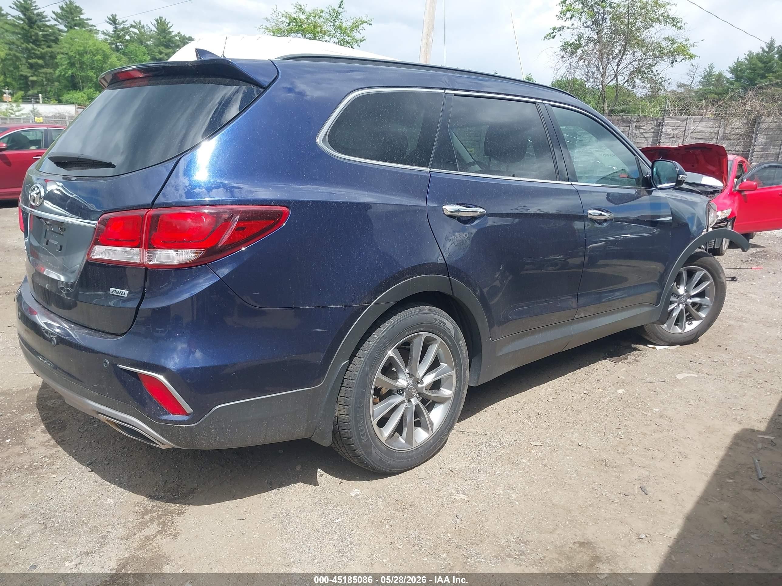 2017 Hyundai Santa Fe Se Blue vin: KM8SNDHF3HU236815