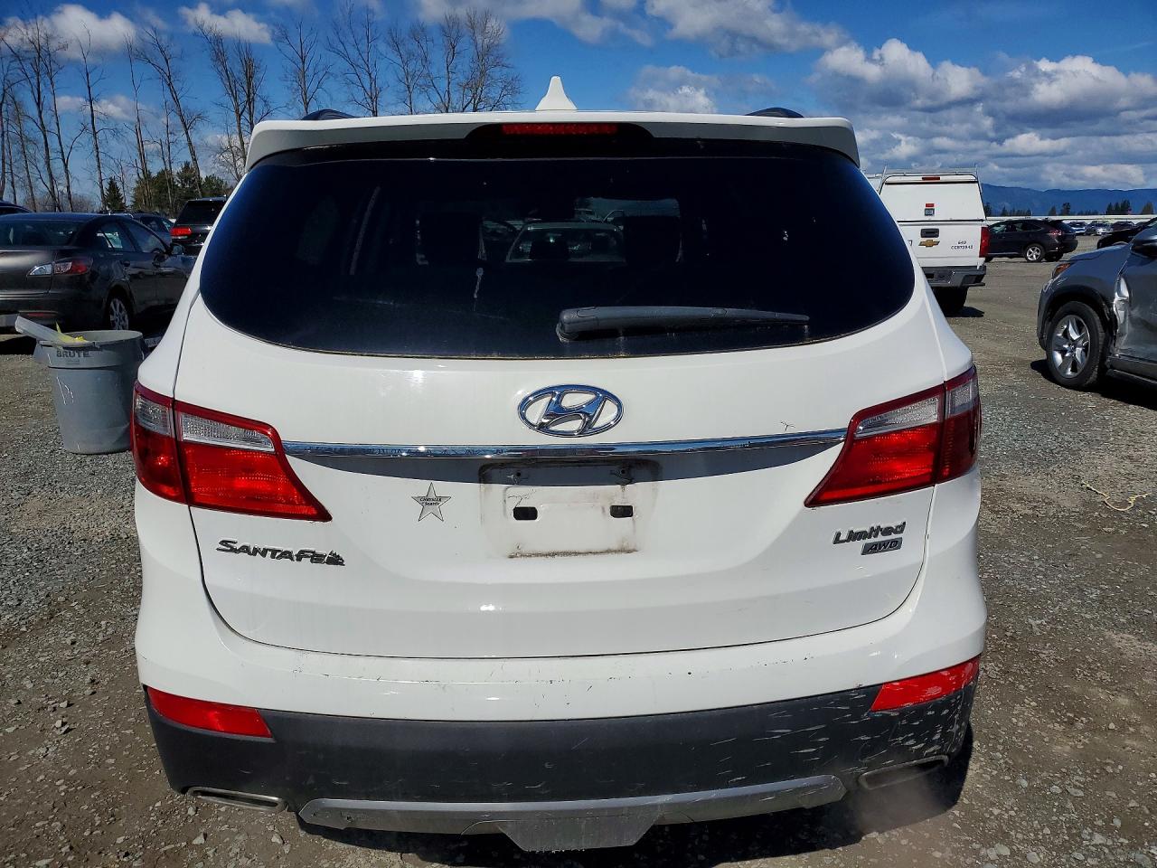 2014 Hyundai Santa Fe Limited White vin: KM8SNDHF4EU059932