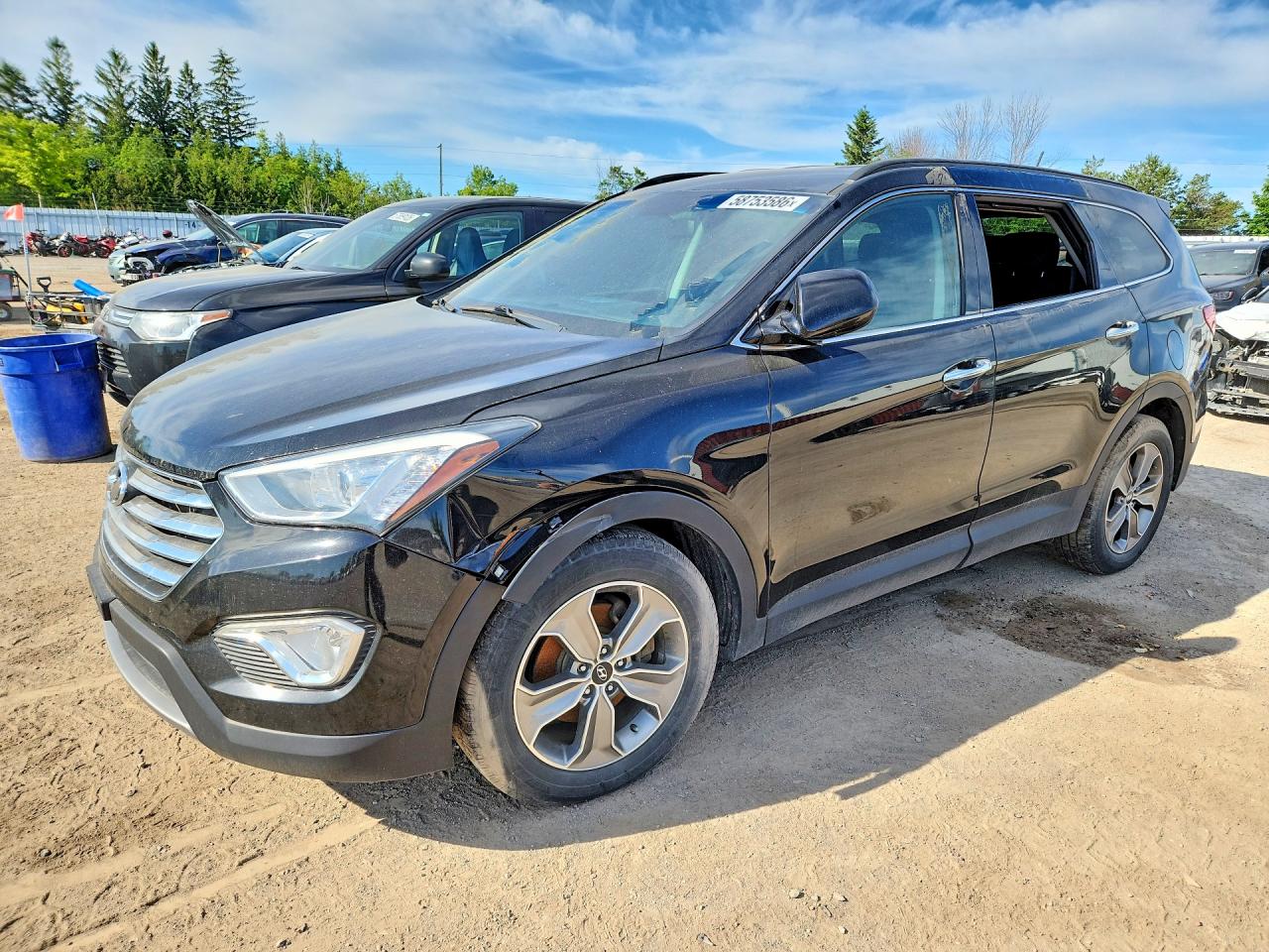 2014 Hyundai Santa Fe Gls Black vin: KM8SNDHF4EU066332
