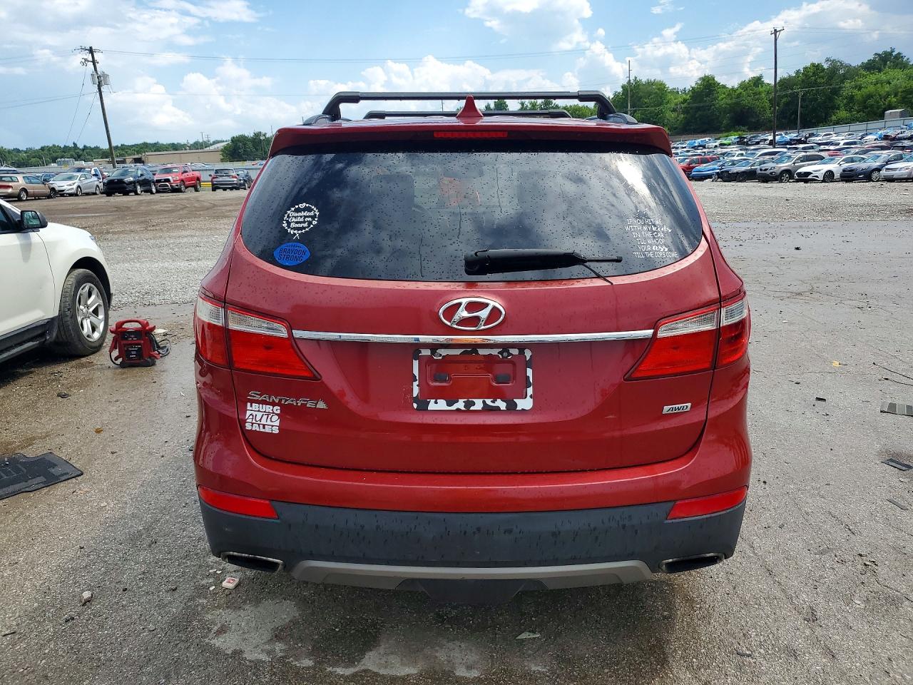 2013 Hyundai Santa Fe Gls Red vin: KM8SNDHF5DU013864