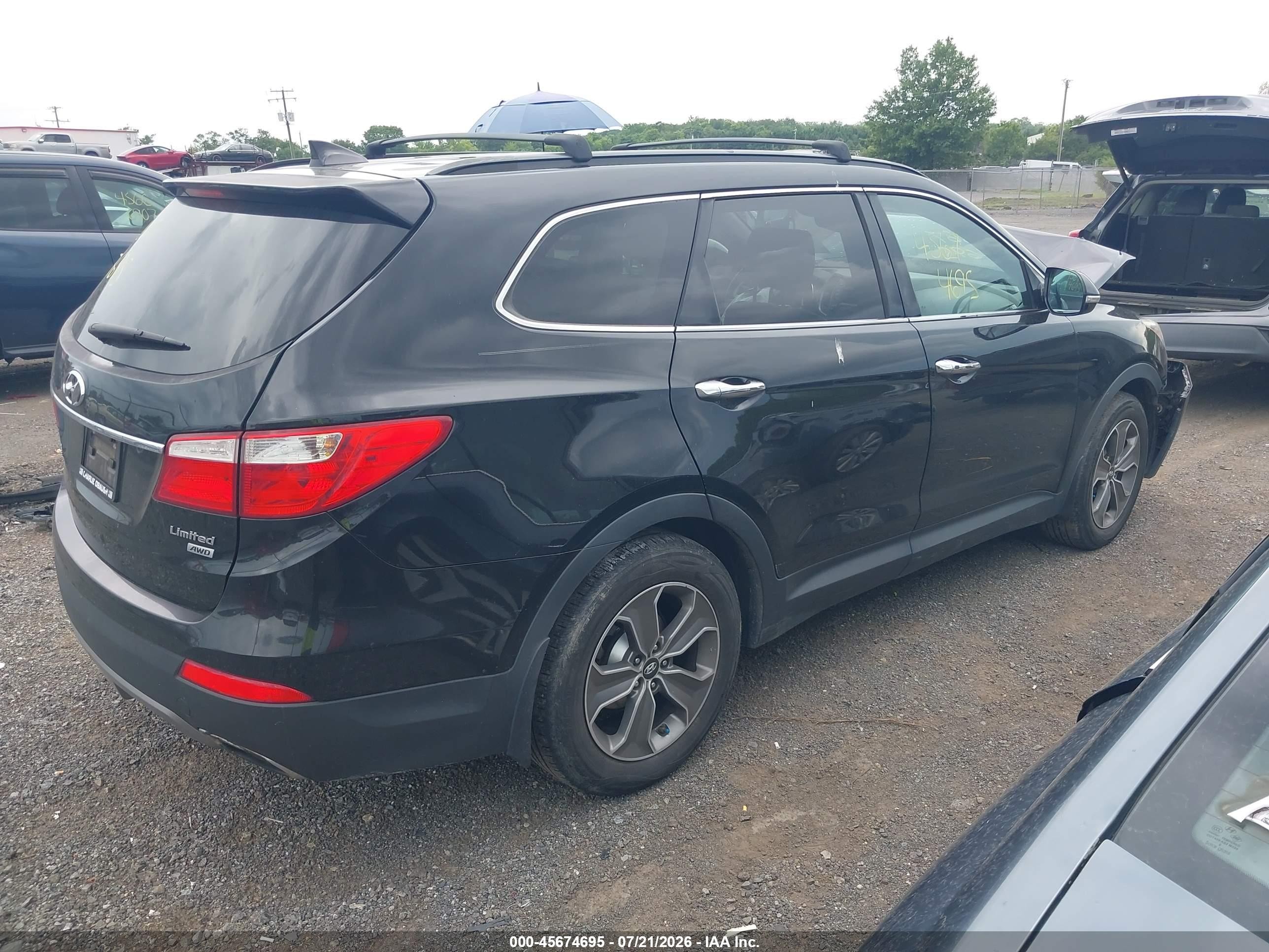 2014 Hyundai Santa Fe Limited Black vin: KM8SNDHF5EU056795