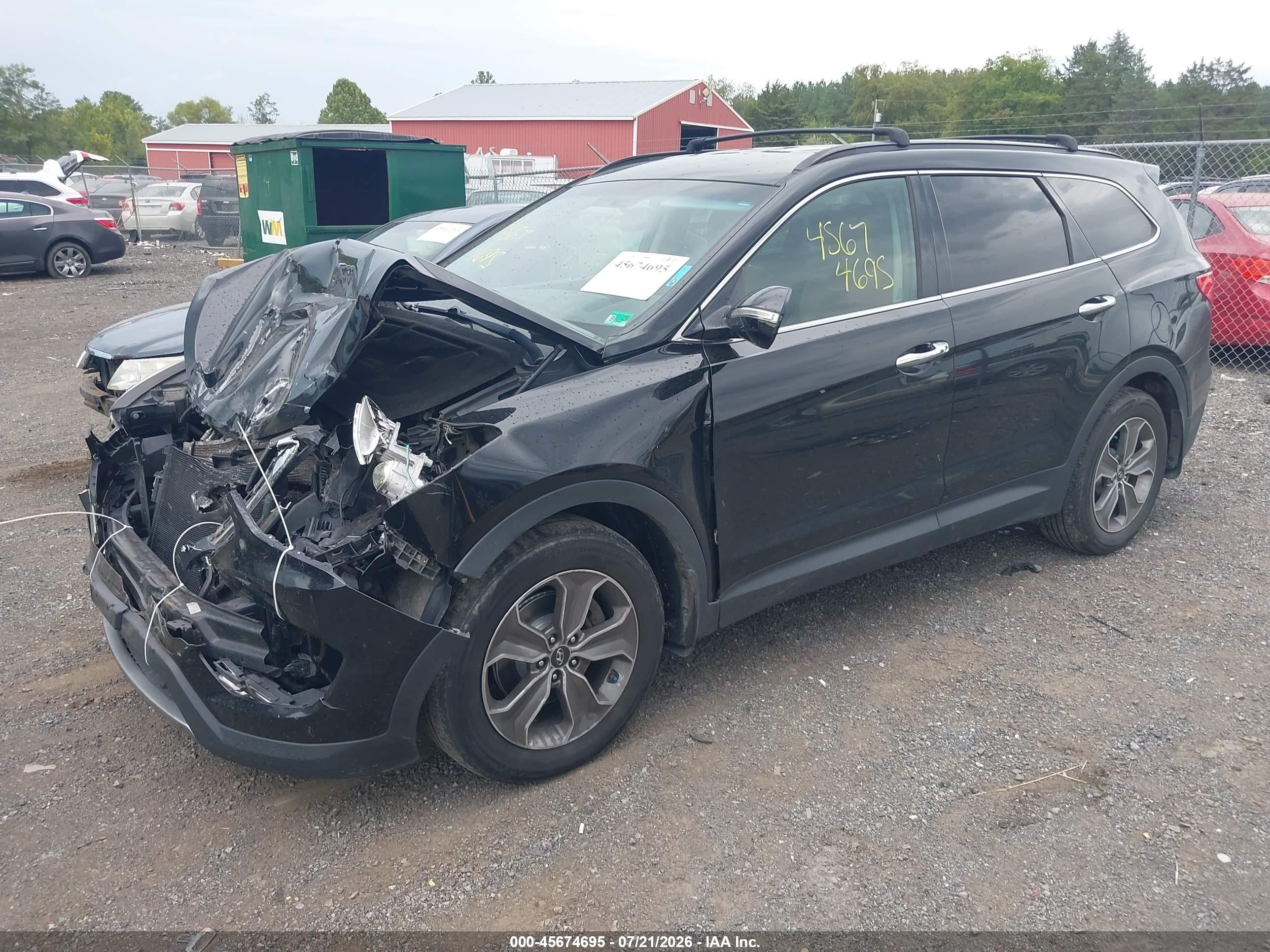 2014 Hyundai Santa Fe Limited Black vin: KM8SNDHF5EU056795