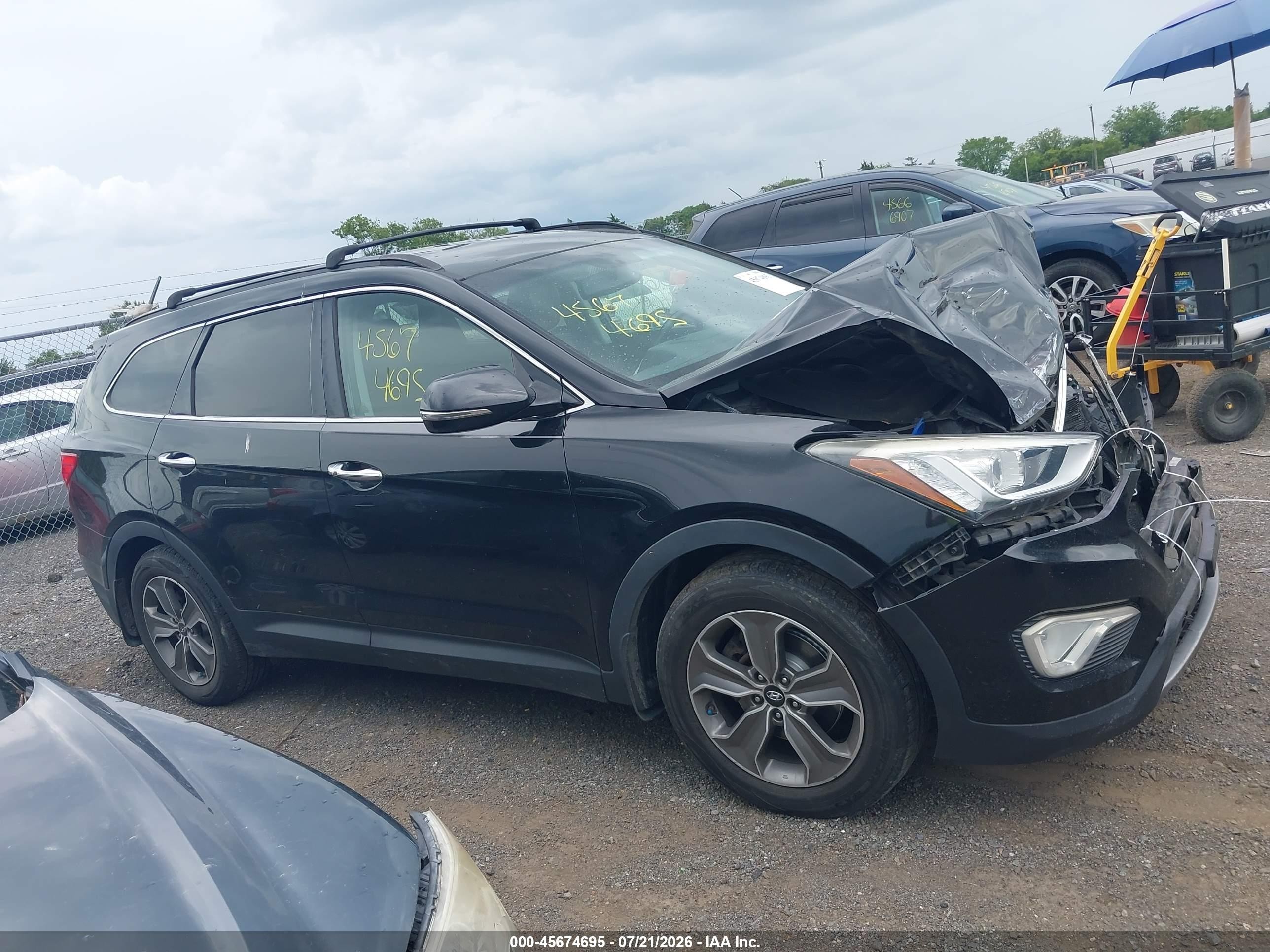 2014 Hyundai Santa Fe Limited Black vin: KM8SNDHF5EU056795