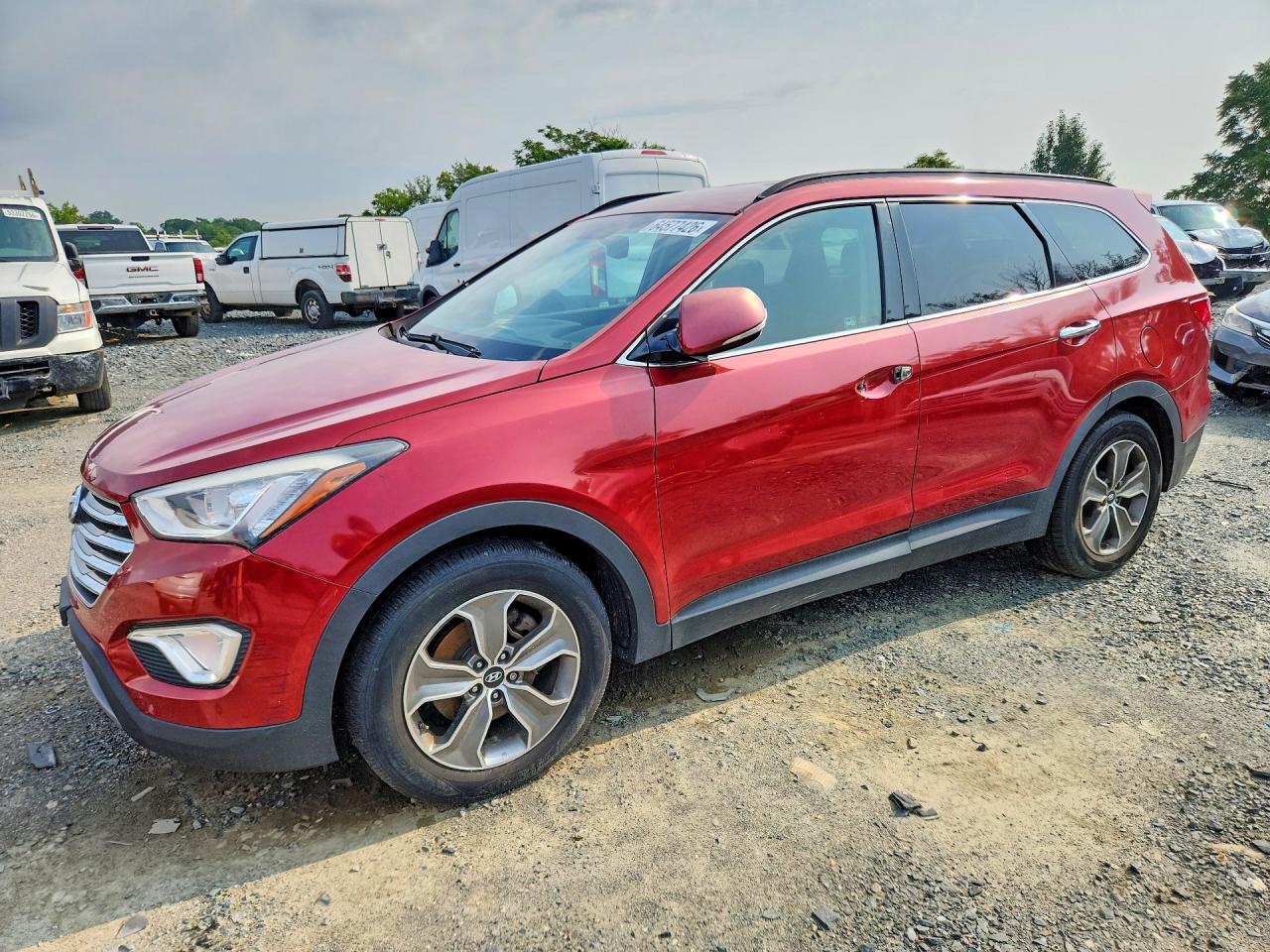 2013 Hyundai Santa Fe Gls Red vin: KM8SNDHF6DU013498
