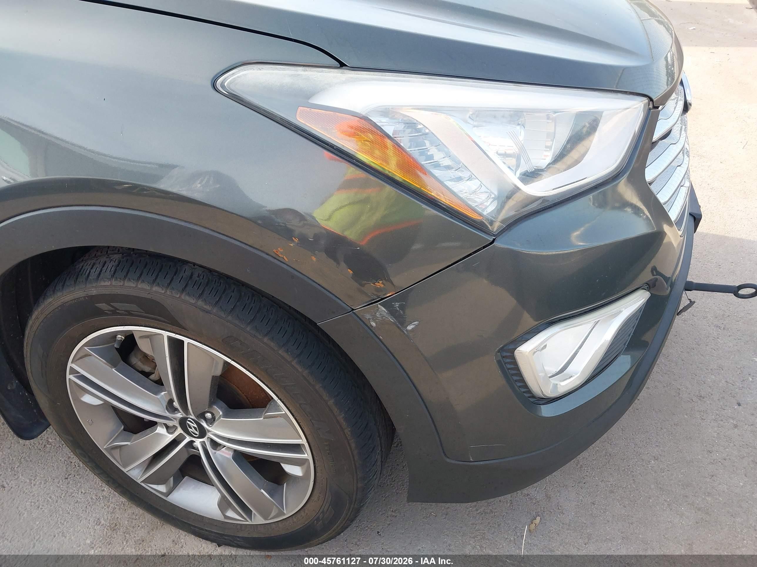 2014 Hyundai Santa Fe Gls Green vin: KM8SNDHF6EU075548