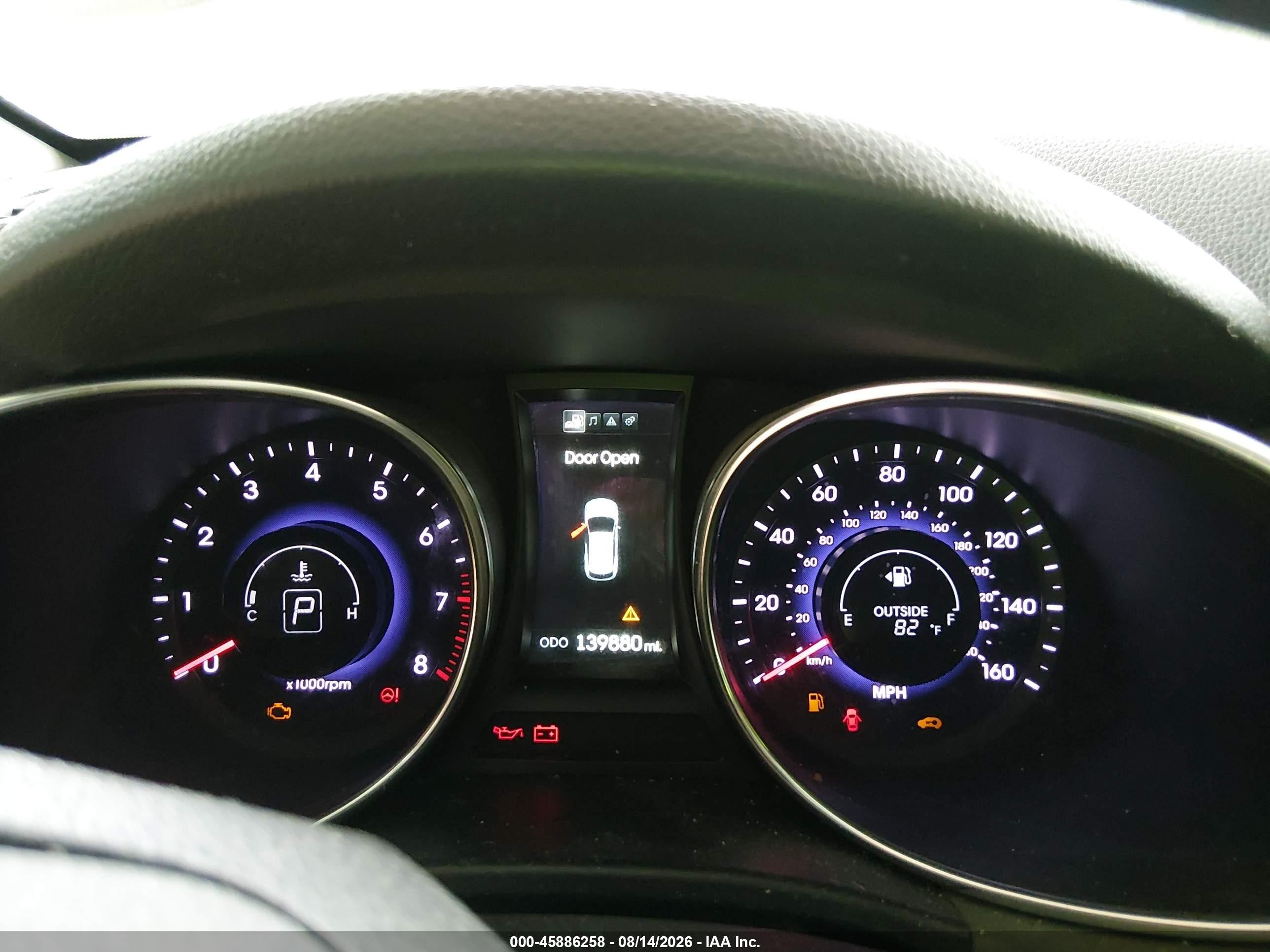 2014 Hyundai Santa Fe Gls Gray vin: KM8SNDHF6EU075632