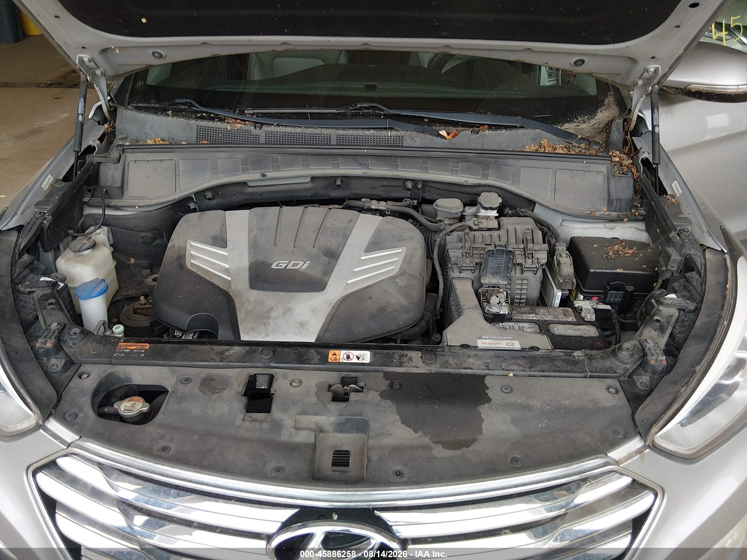 2014 Hyundai Santa Fe Gls Gray vin: KM8SNDHF6EU075632