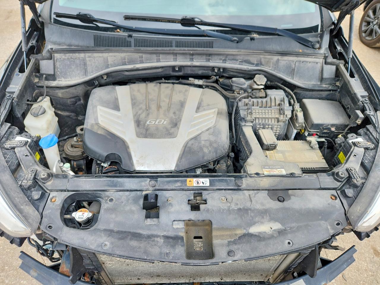 2016 Hyundai Santa Fe Se Черный vin: KM8SNDHF6GU131751