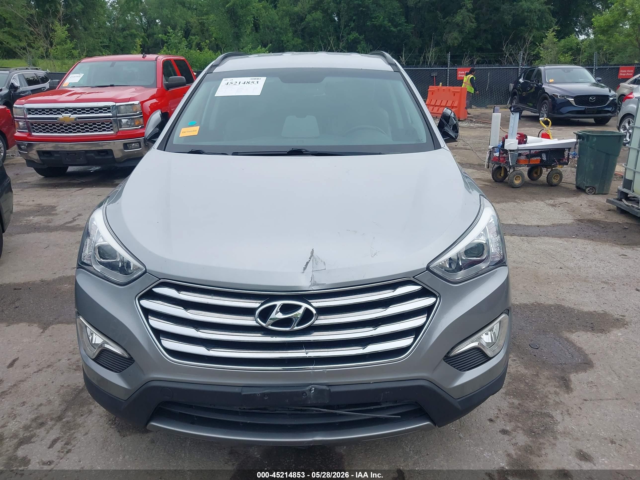 2014 Hyundai Santa Fe Gls Gray vin: KM8SNDHF7EU075669