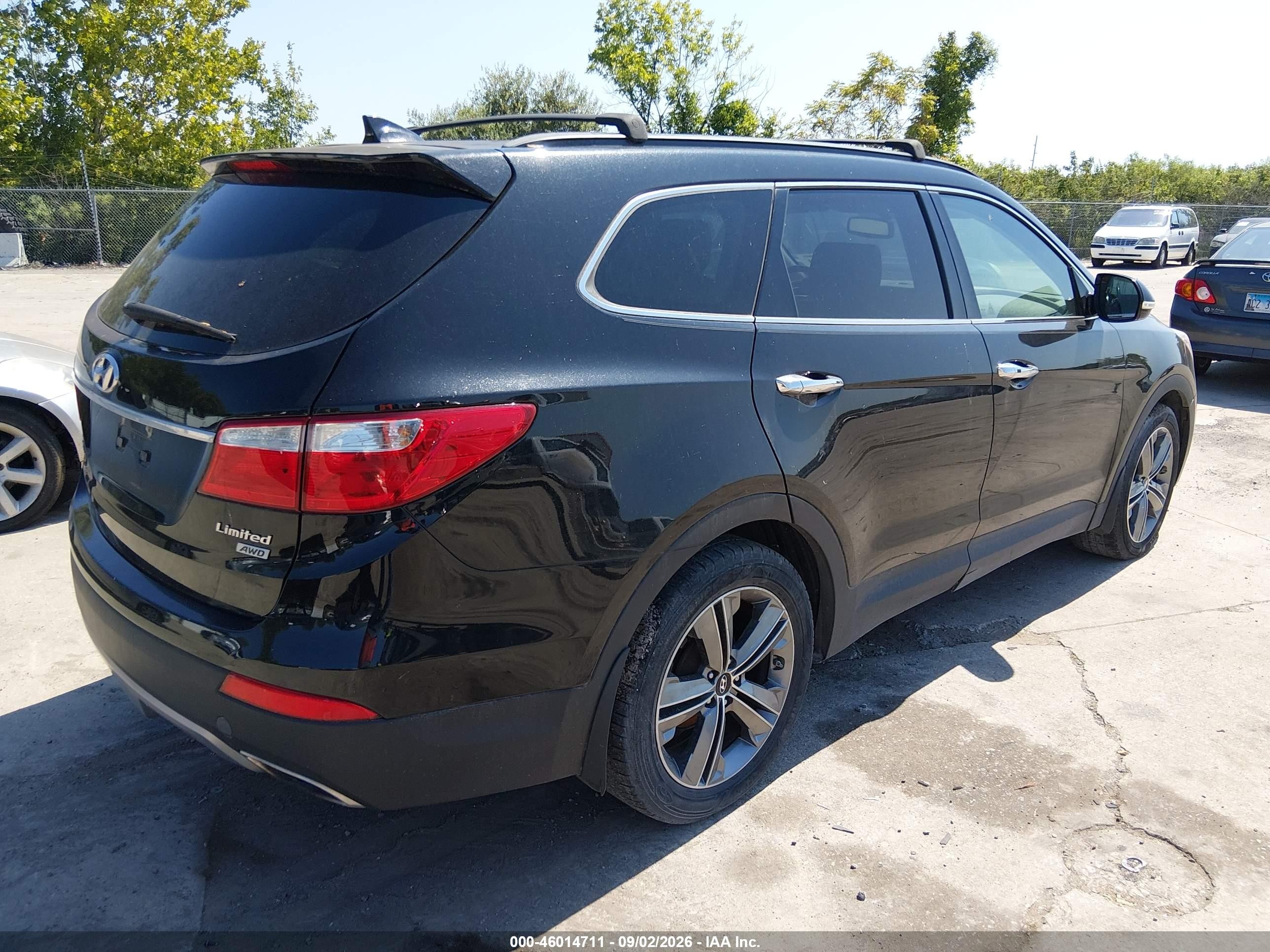 2015 Hyundai Santa Fe Limited Black vin: KM8SNDHF7FU109952