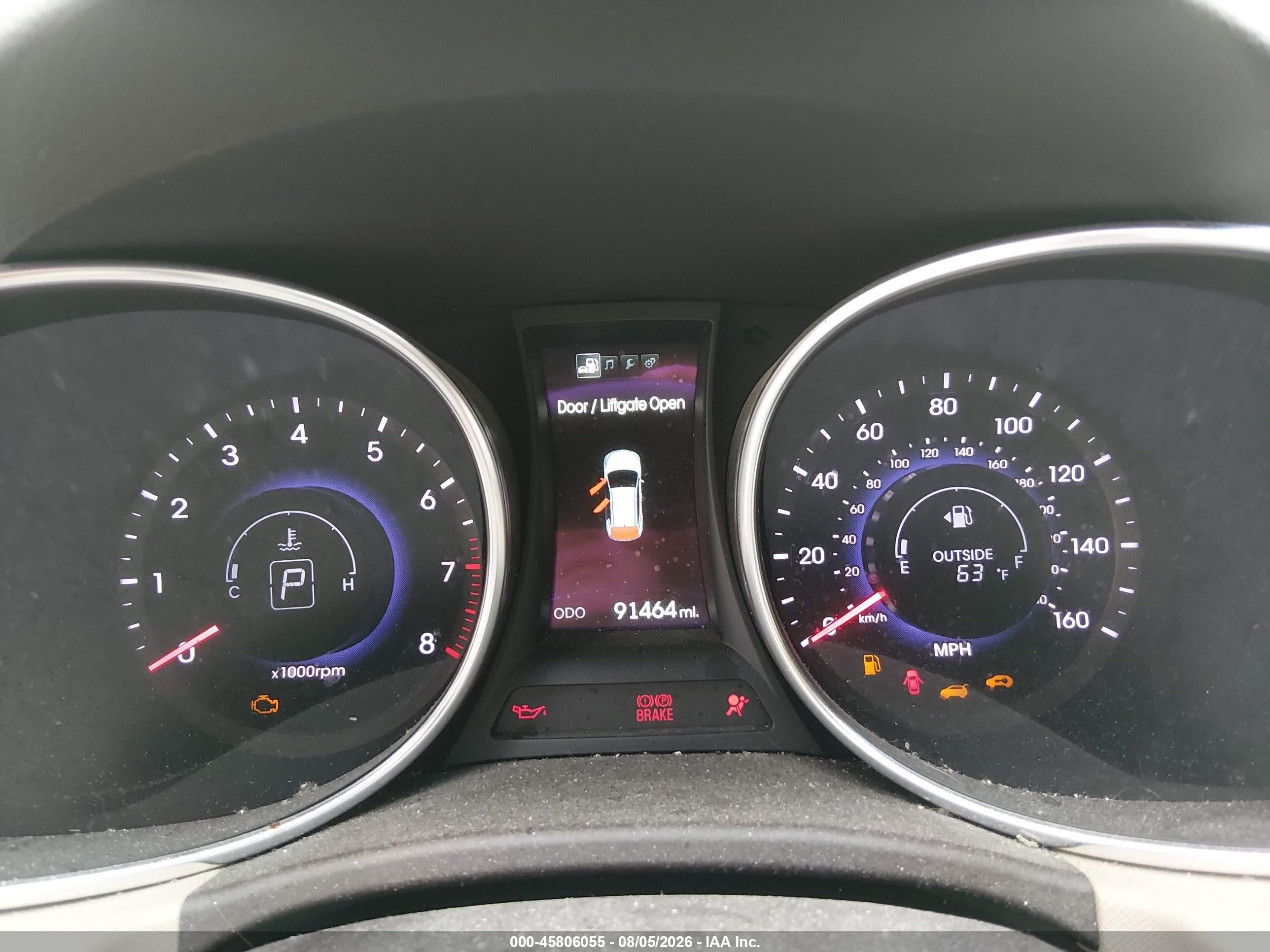 2015 Hyundai Santa Fe Gls Red vin: KM8SNDHF7FU117694