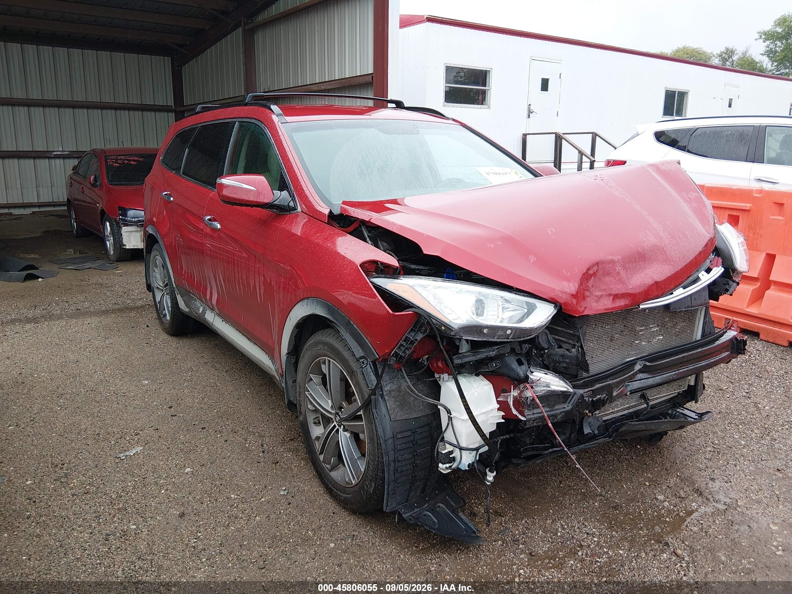 2015 Hyundai Santa Fe Gls Red vin: KM8SNDHF7FU117694