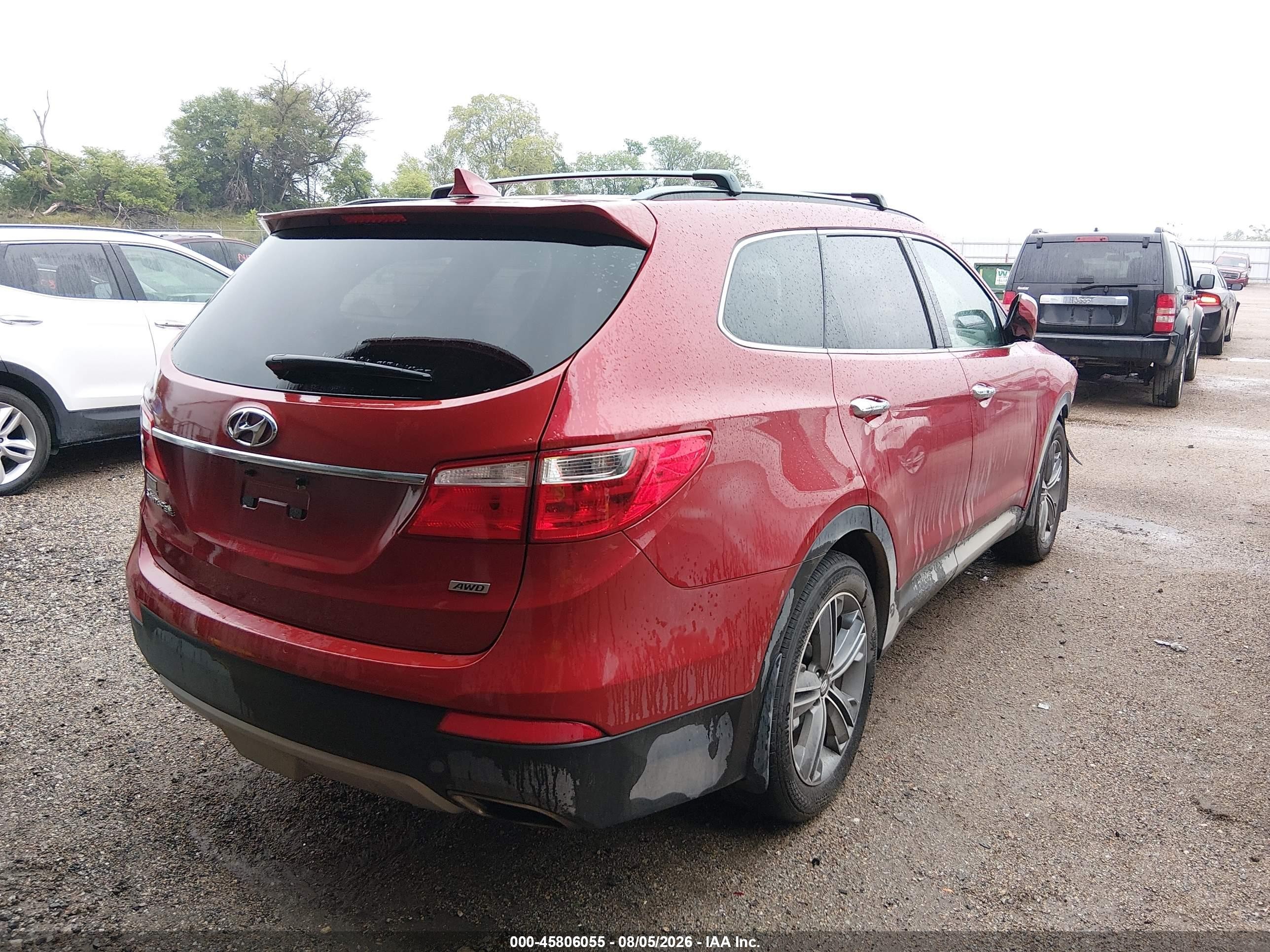 2015 Hyundai Santa Fe Gls Red vin: KM8SNDHF7FU117694