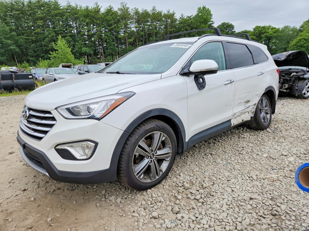 2015 Hyundai Santa Fe Gls White vin: KM8SNDHF8FU112598