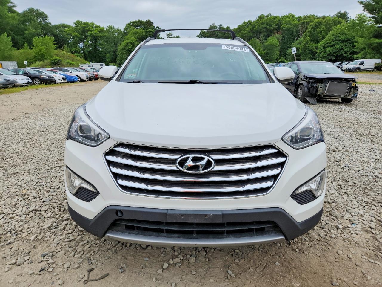 2015 Hyundai Santa Fe Gls White vin: KM8SNDHF8FU112598