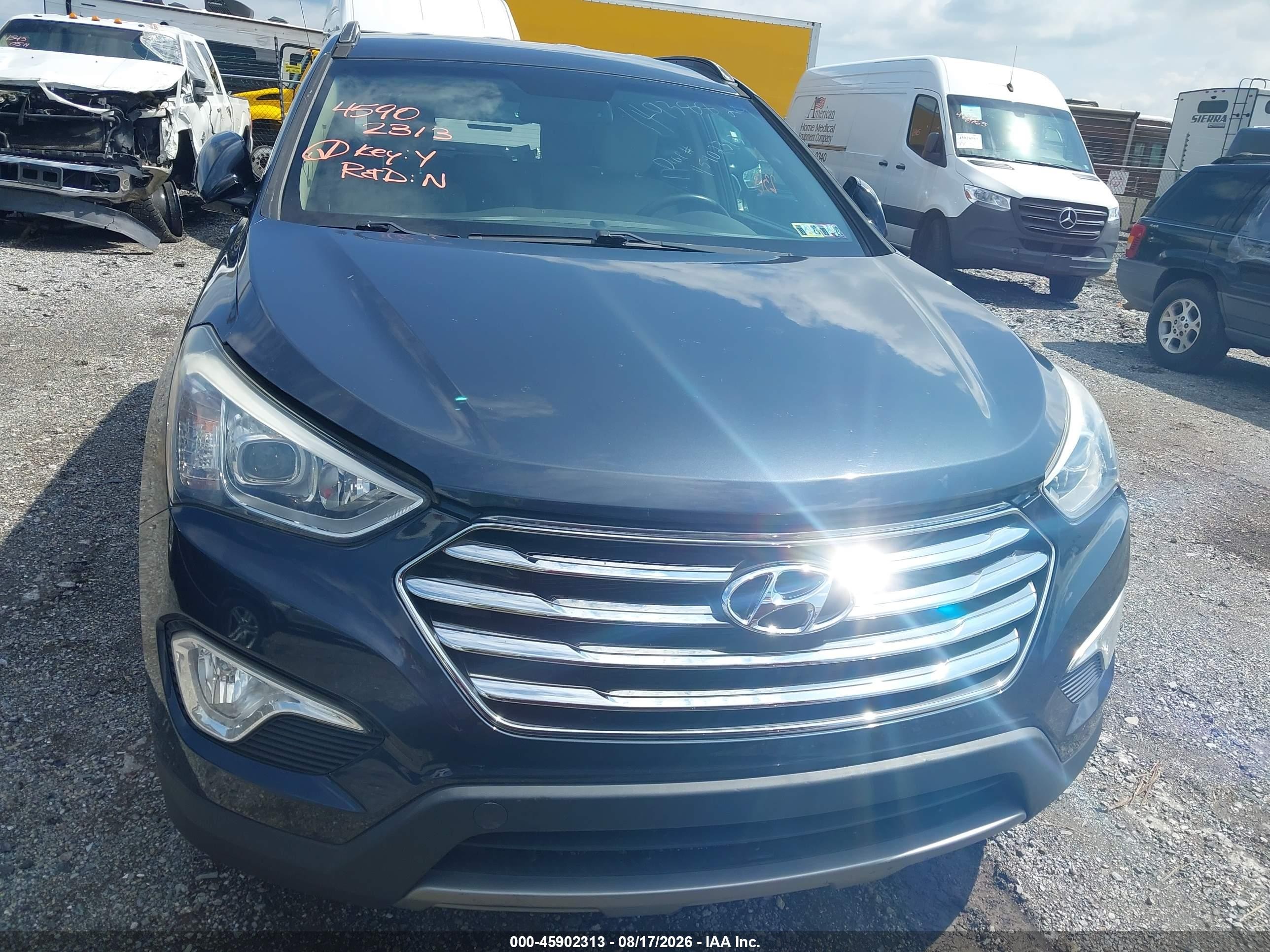 2013 Hyundai Santa Fe Gls Blue vin: KM8SNDHF9DU031624