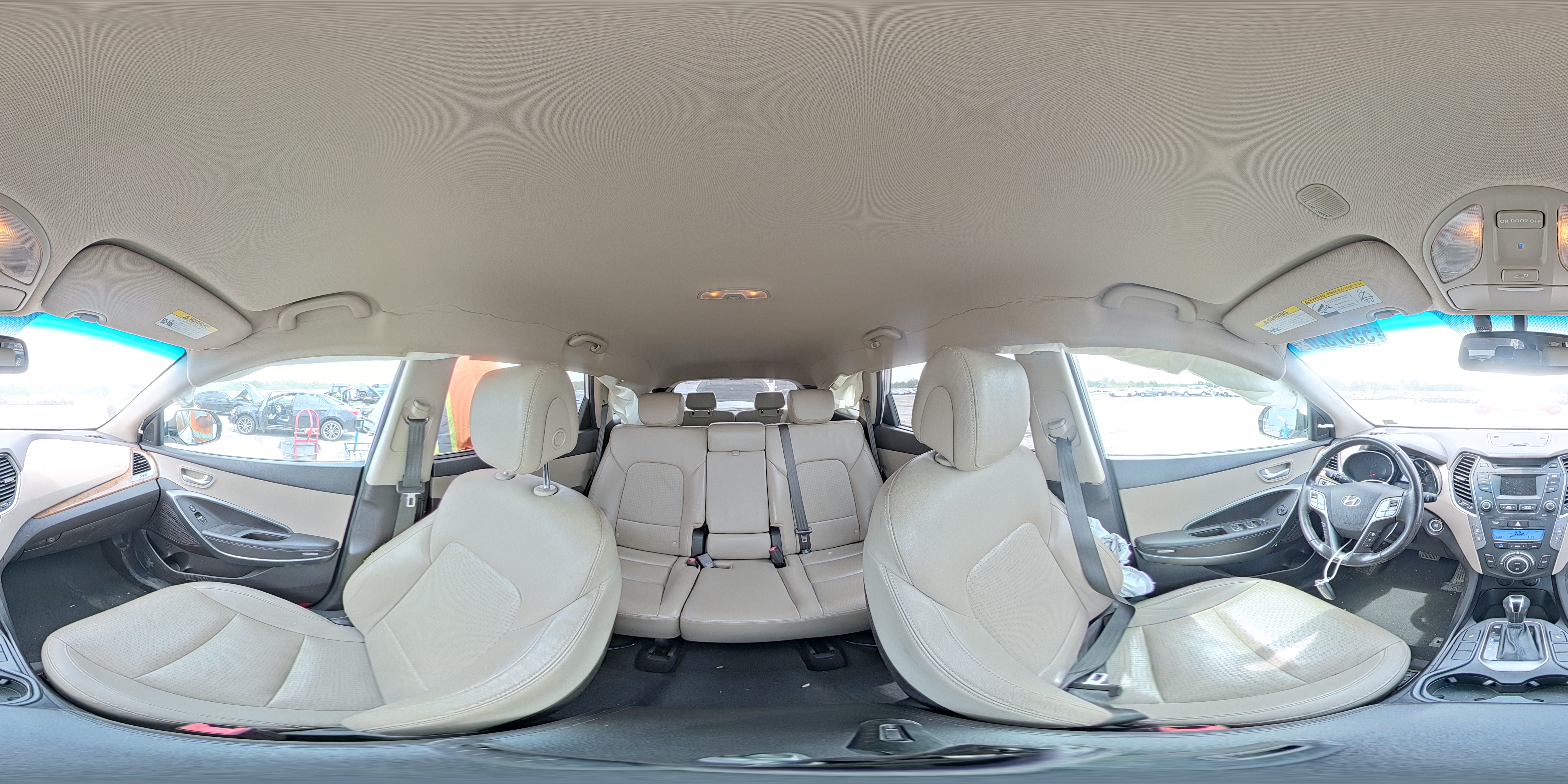 2014 Hyundai Santa Fe Gls Белый vin: KM8SNDHF9EU037070