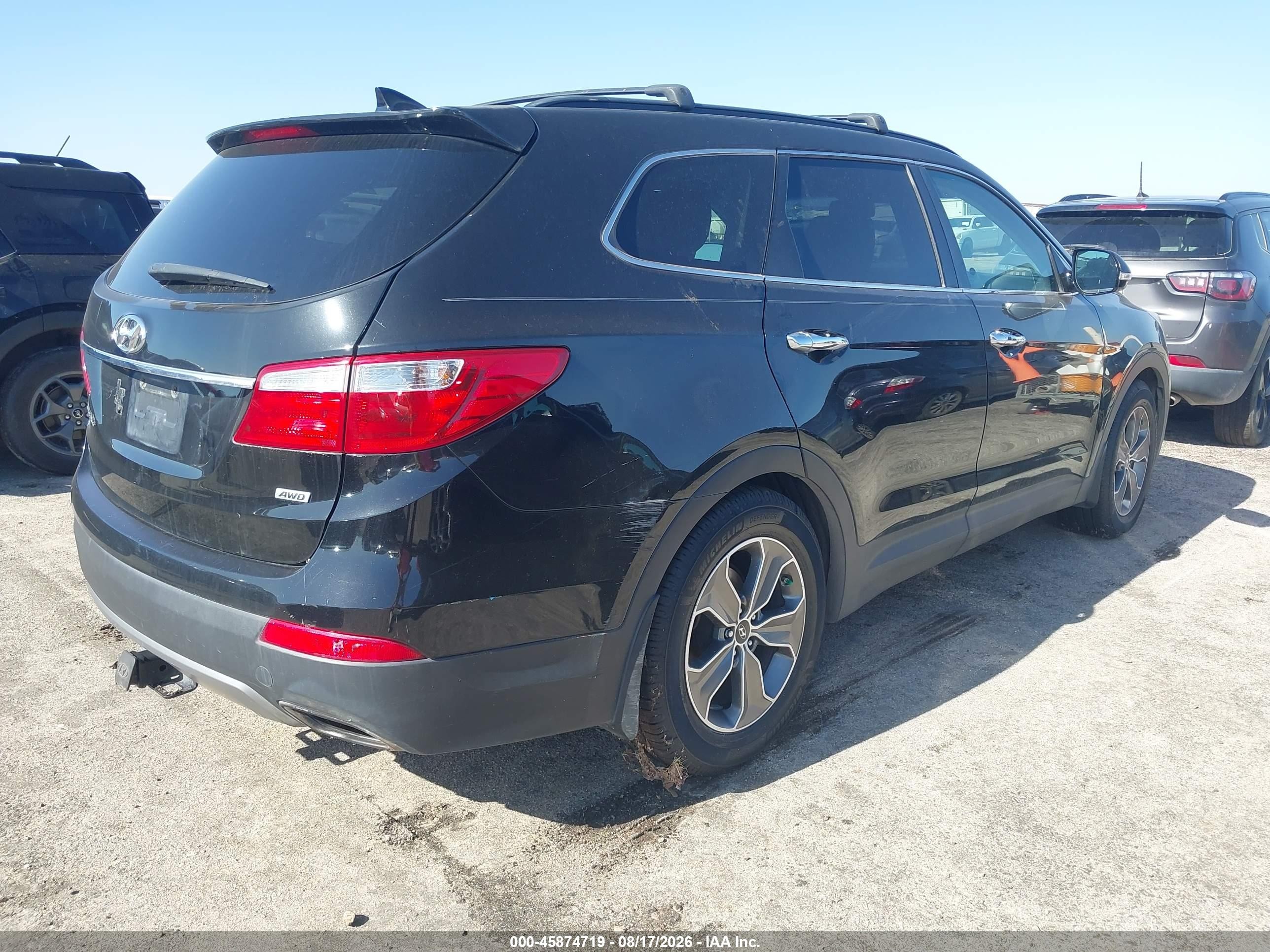 2014 Hyundai Santa Fe Limited Black vin: KM8SNDHF9EU043113