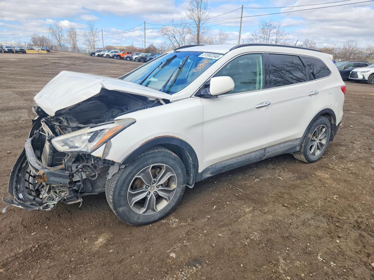 2015 Hyundai Santa Fe Gls Белый vin: KM8SNDHF9FU094208