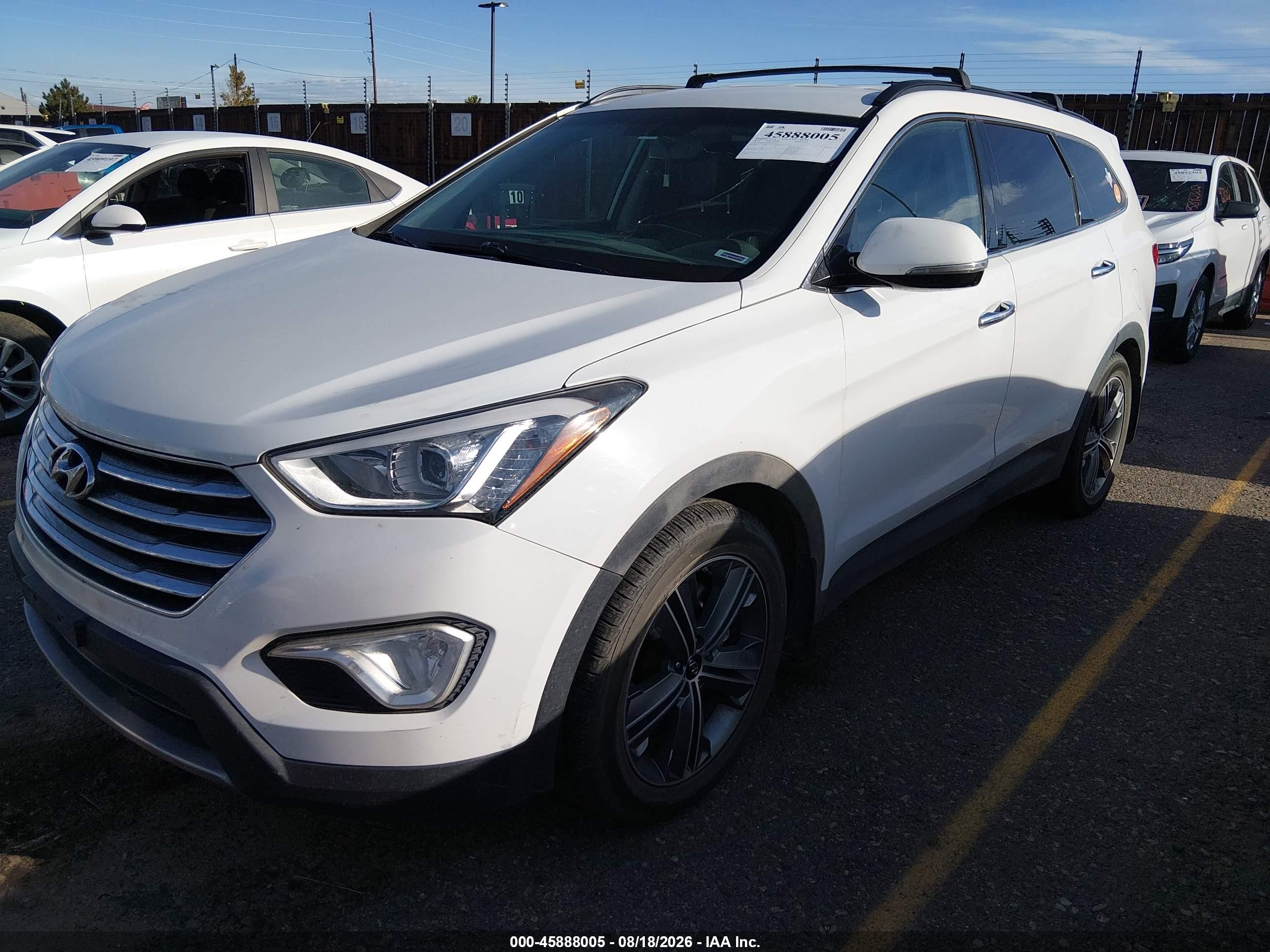 2015 Hyundai Santa Fe Limited White vin: KM8SNDHF9FU125201