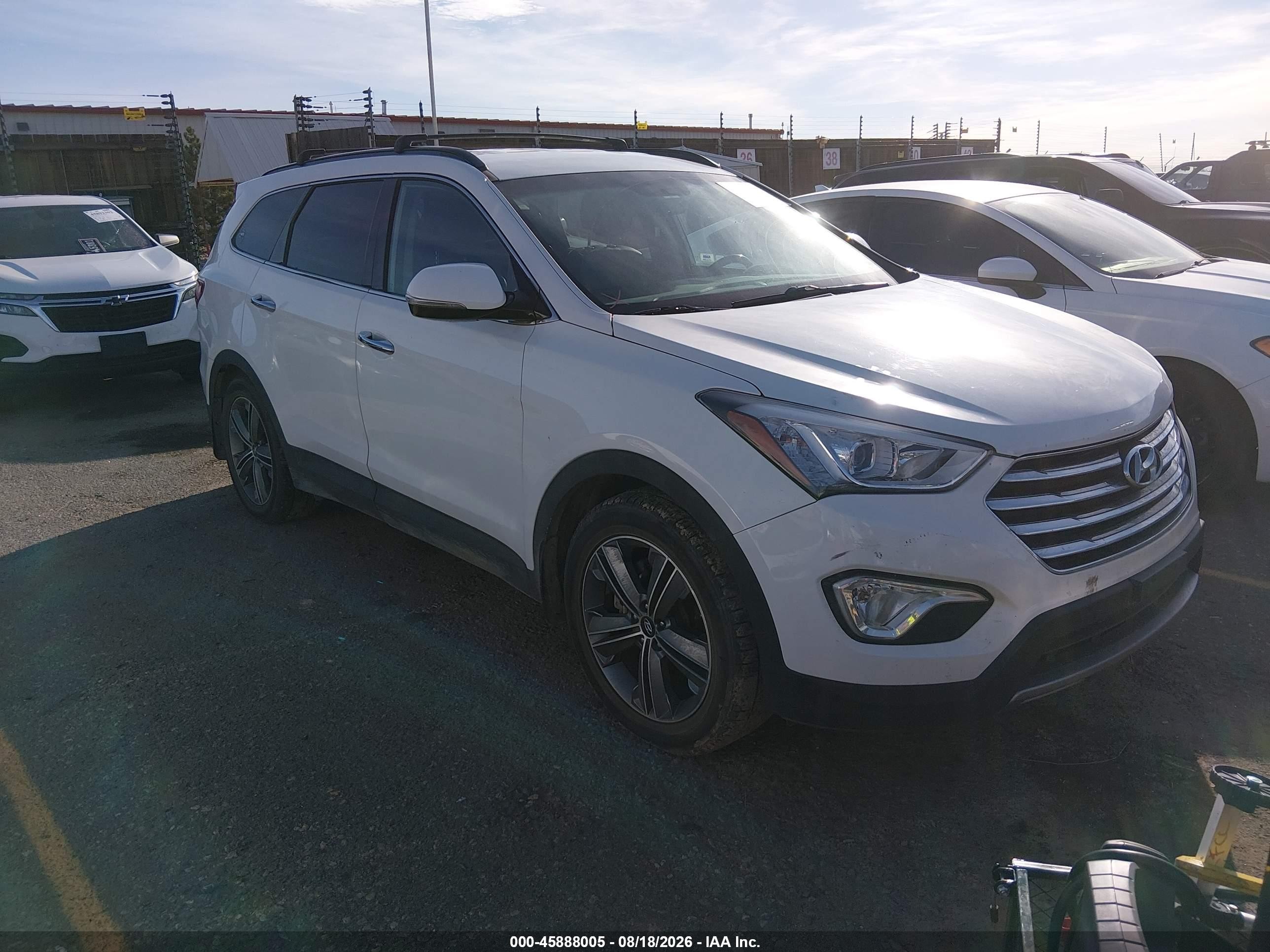2015 Hyundai Santa Fe Limited White vin: KM8SNDHF9FU125201